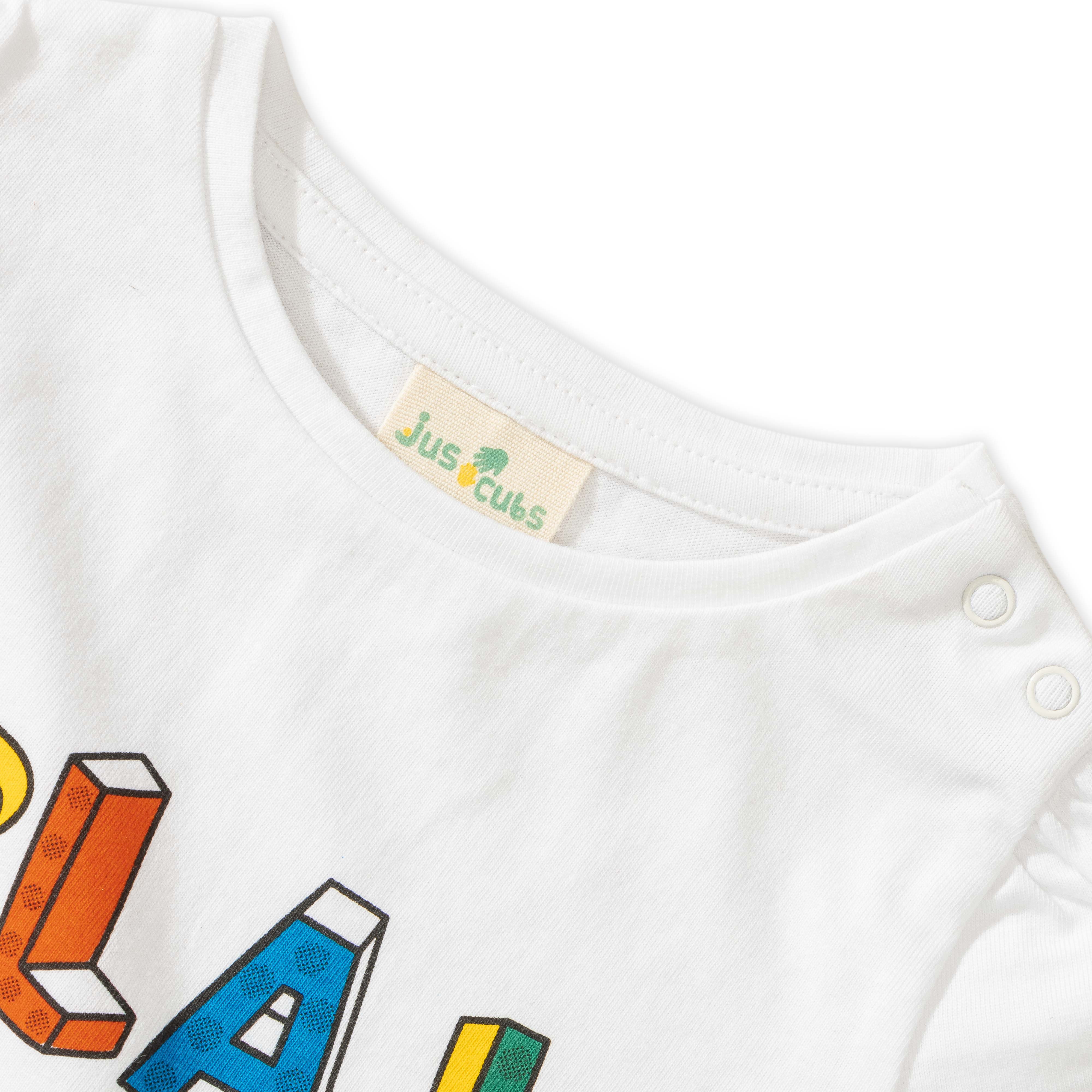 Baby Girls' Play & Learn Outfit Set – Graphic T-Shirt & Pink Shorts, Fun & Casual Wear