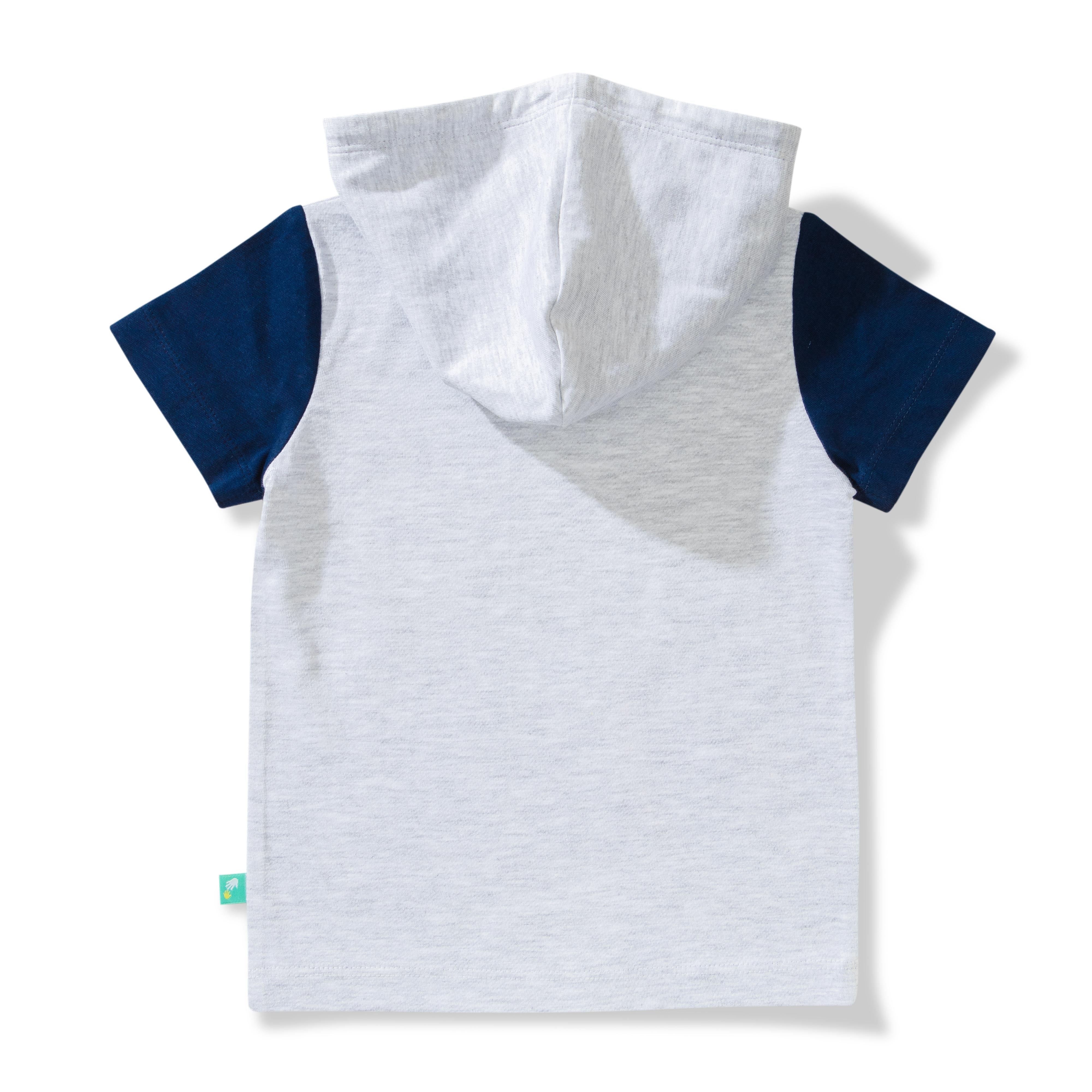 Baby Boys' Space Rocket Hoodie T-Shirt – Short Sleeve Colorblock Hoodie