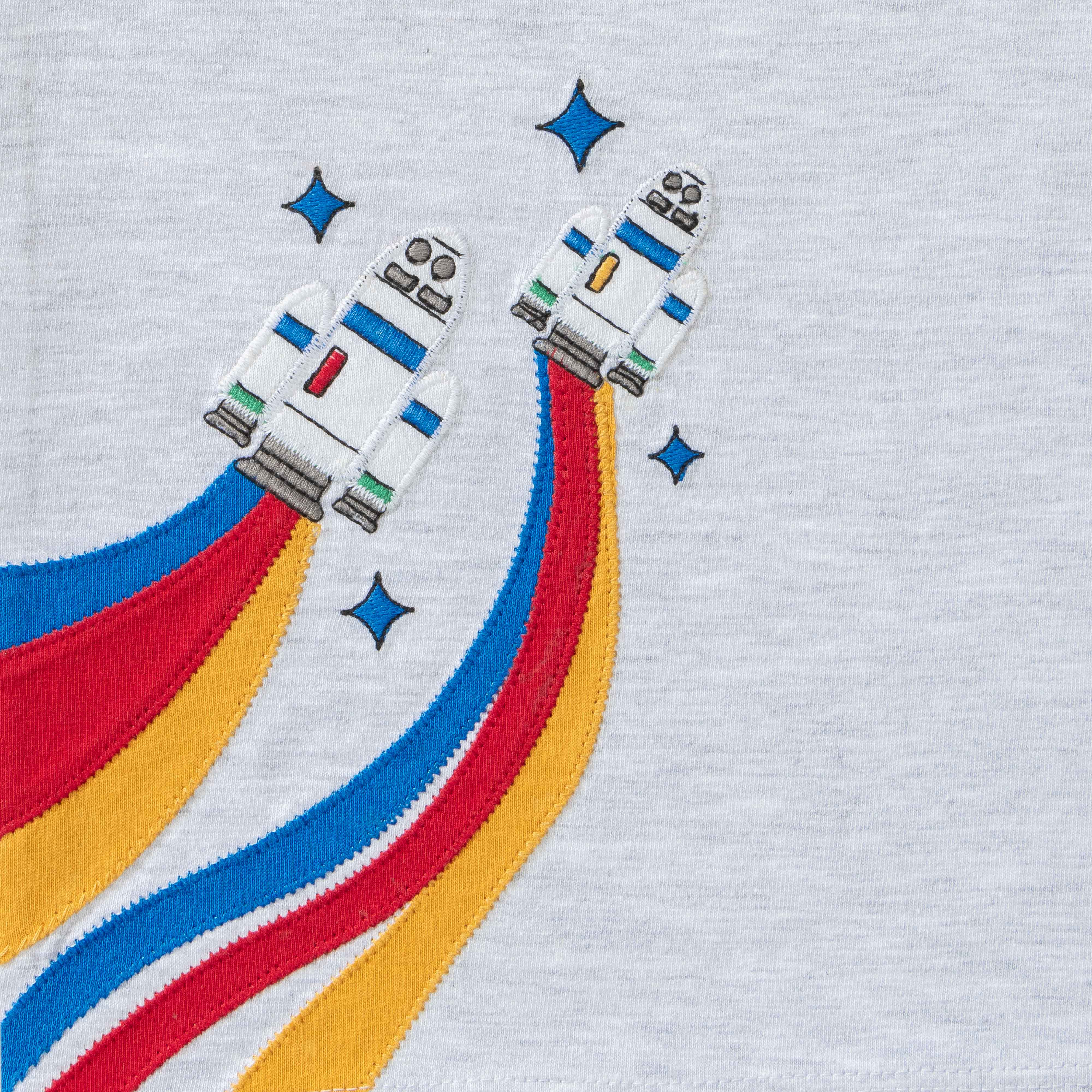 Baby Boys' Space Rocket Hoodie T-Shirt – Short Sleeve Colorblock Hoodie