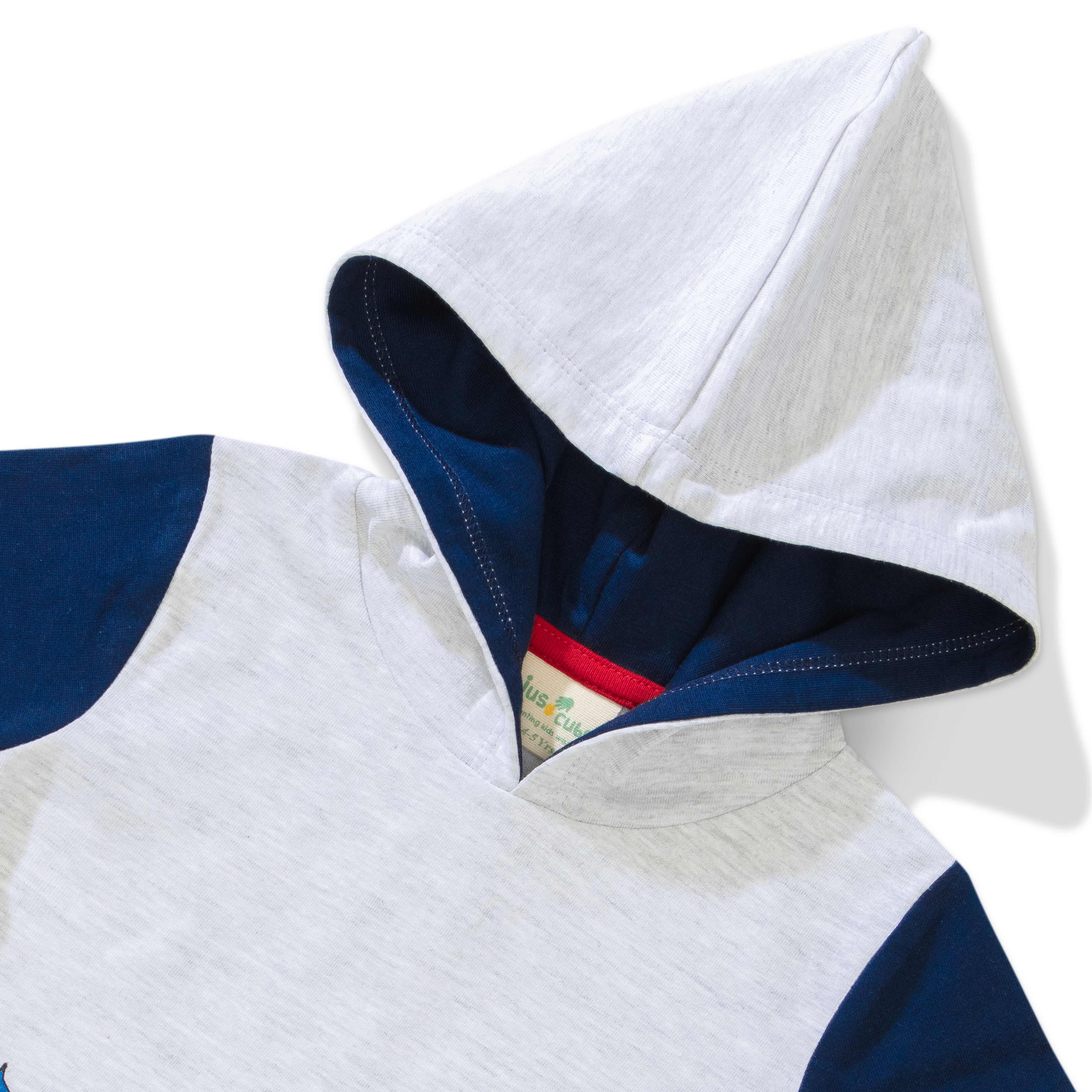 Baby Boys' Space Rocket Hoodie T-Shirt – Short Sleeve Colorblock Hoodie