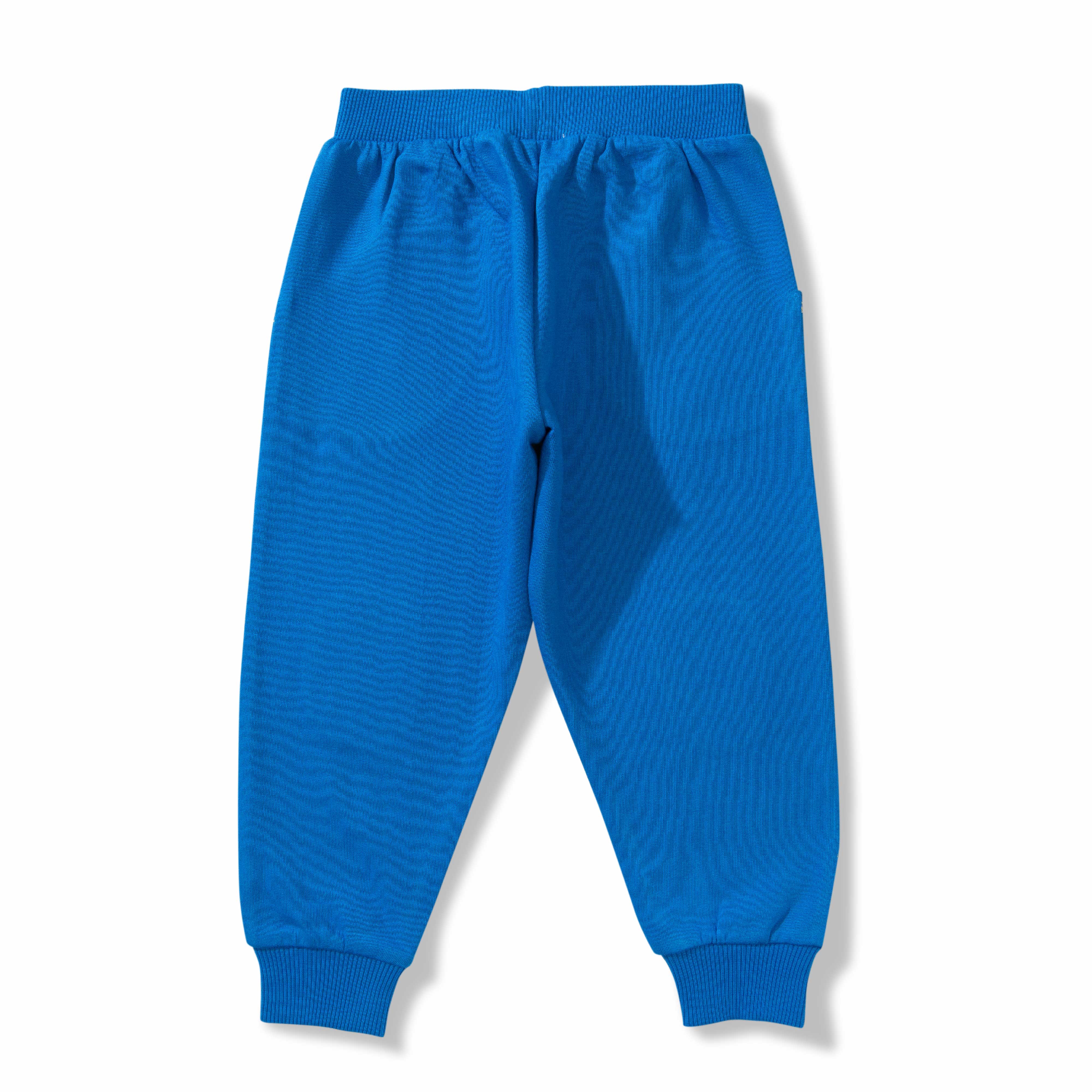 "Baby Boys' Yellow Tractor Print T-Shirt & Blue Jogger Pant Set – Cotton Co-ord Outfit"