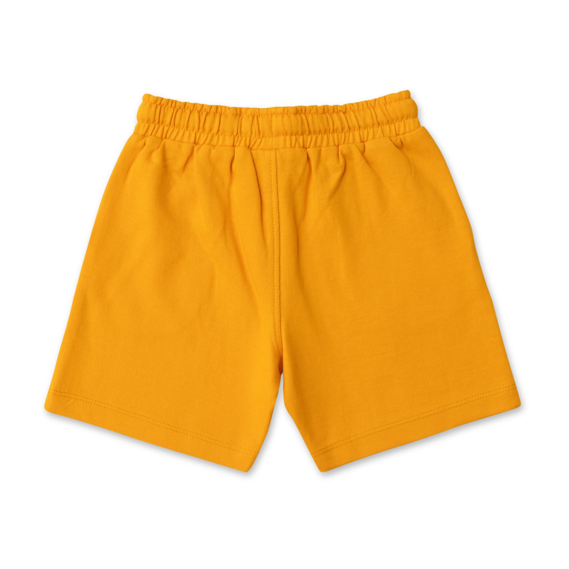 Boys Space-Themed T-Shirt & Shorts Set – Rocket Power Design (Blue & Yellow)