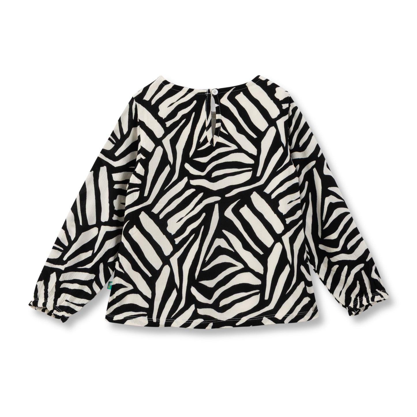 Girls' Zebra Print Long Sleeve Top – Stylish & Comfortable