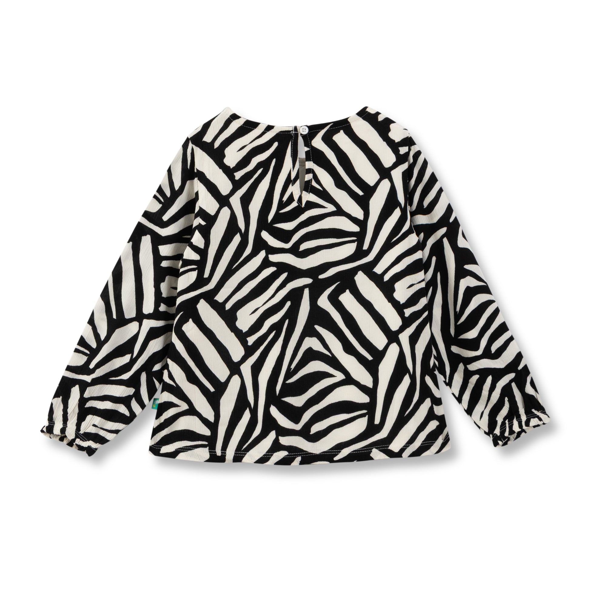 Girls' Zebra Print Long Sleeve Top – Stylish & Comfortable