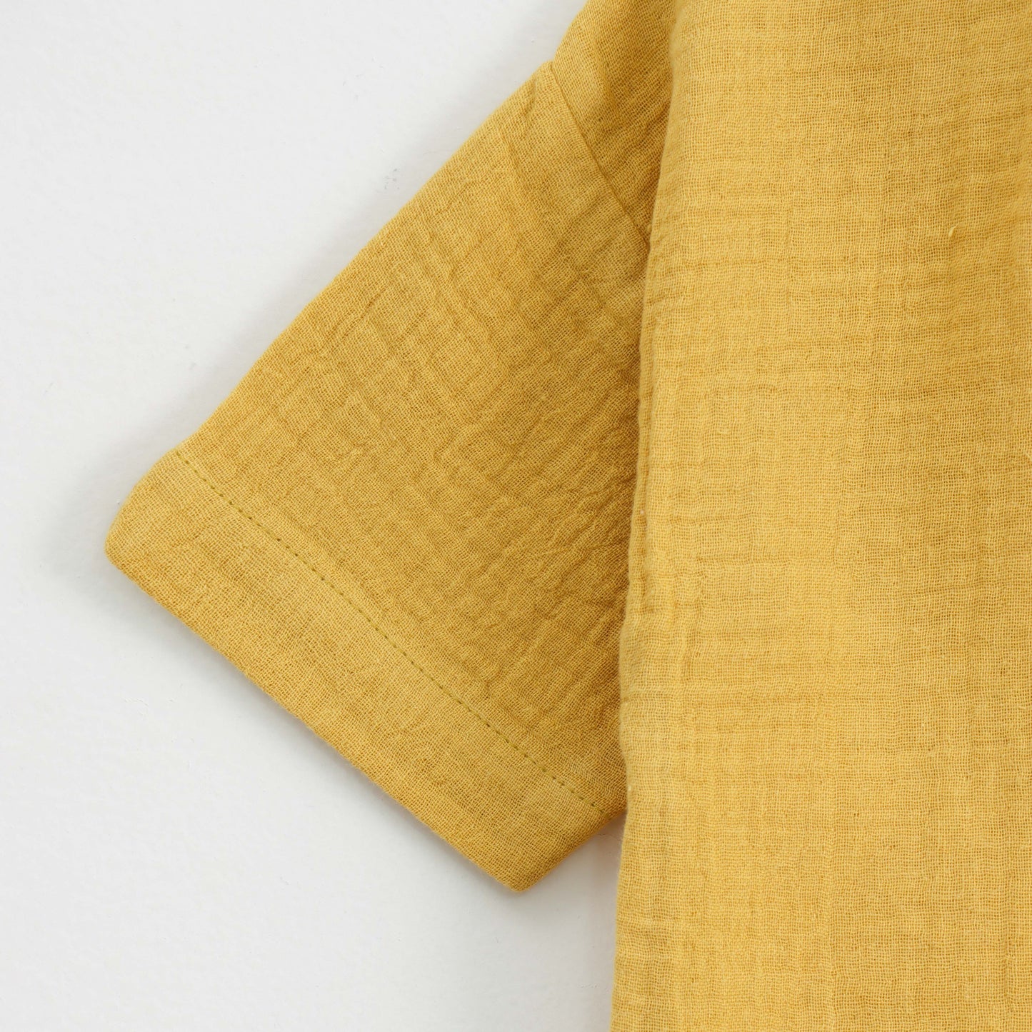 "Baby Boys Premium Muslin Cotton Shirt | Mustard | Lightweight & Breathable"