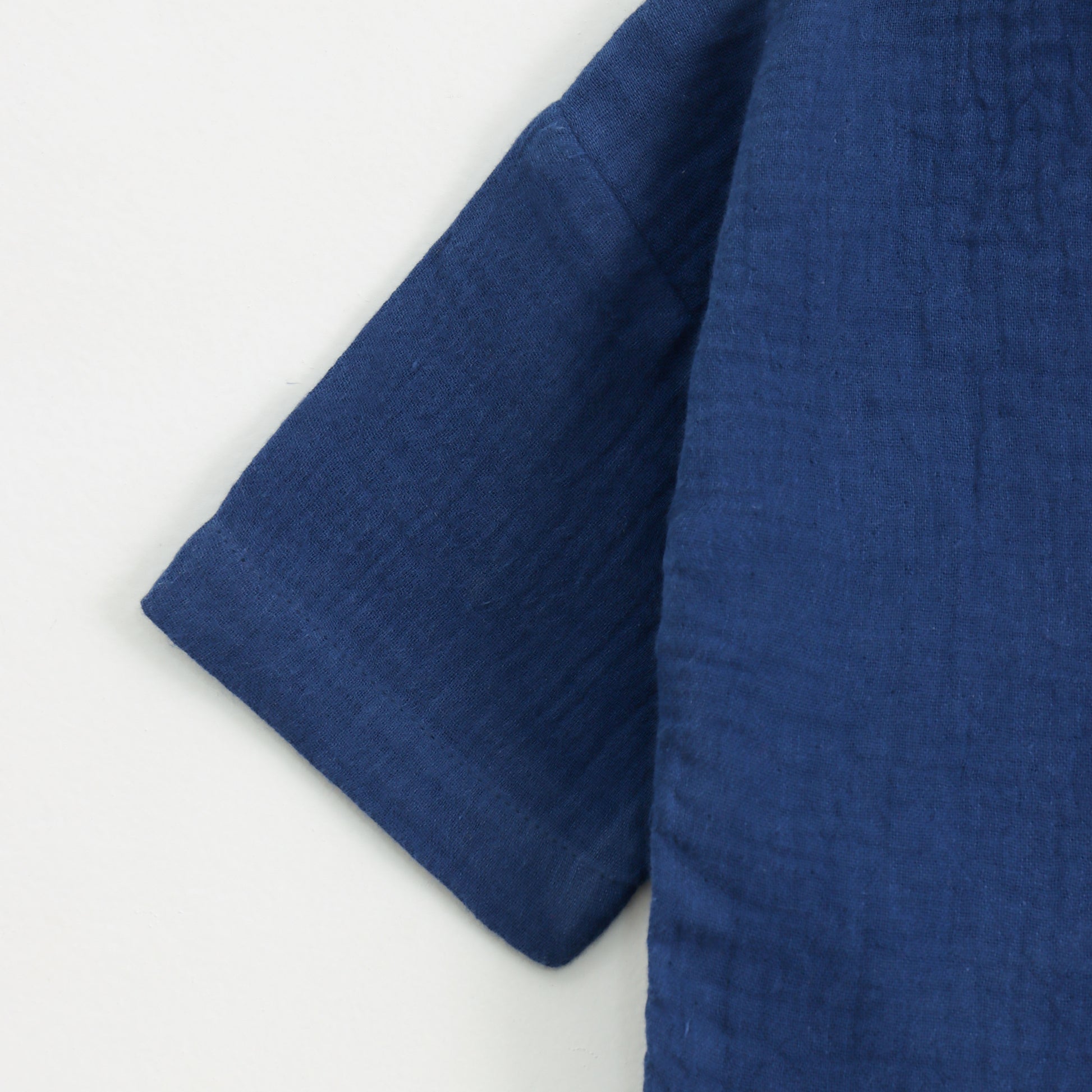 "Baby Boys Premium Muslin Cotton Shirt | Navy Blue | Lightweight & Breathable"