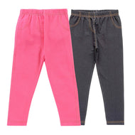 Young Girls Solid Multicolor Pack of 2  Jegging
