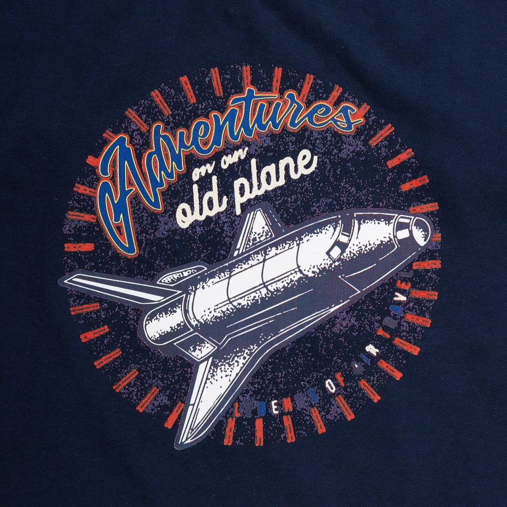 Boys Adventures Old Plane Printed T-Shirt