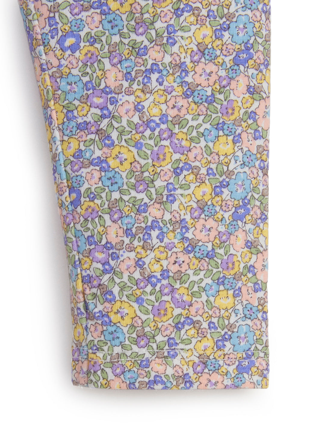 "Girls' Micro Floral Print Leggings – Pastel Multicolor"