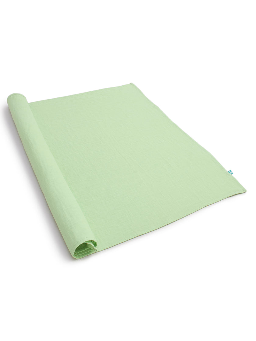 "Premium Cotton Muslin swaddle Towel – Soft Green, Lightweight & Breathable"