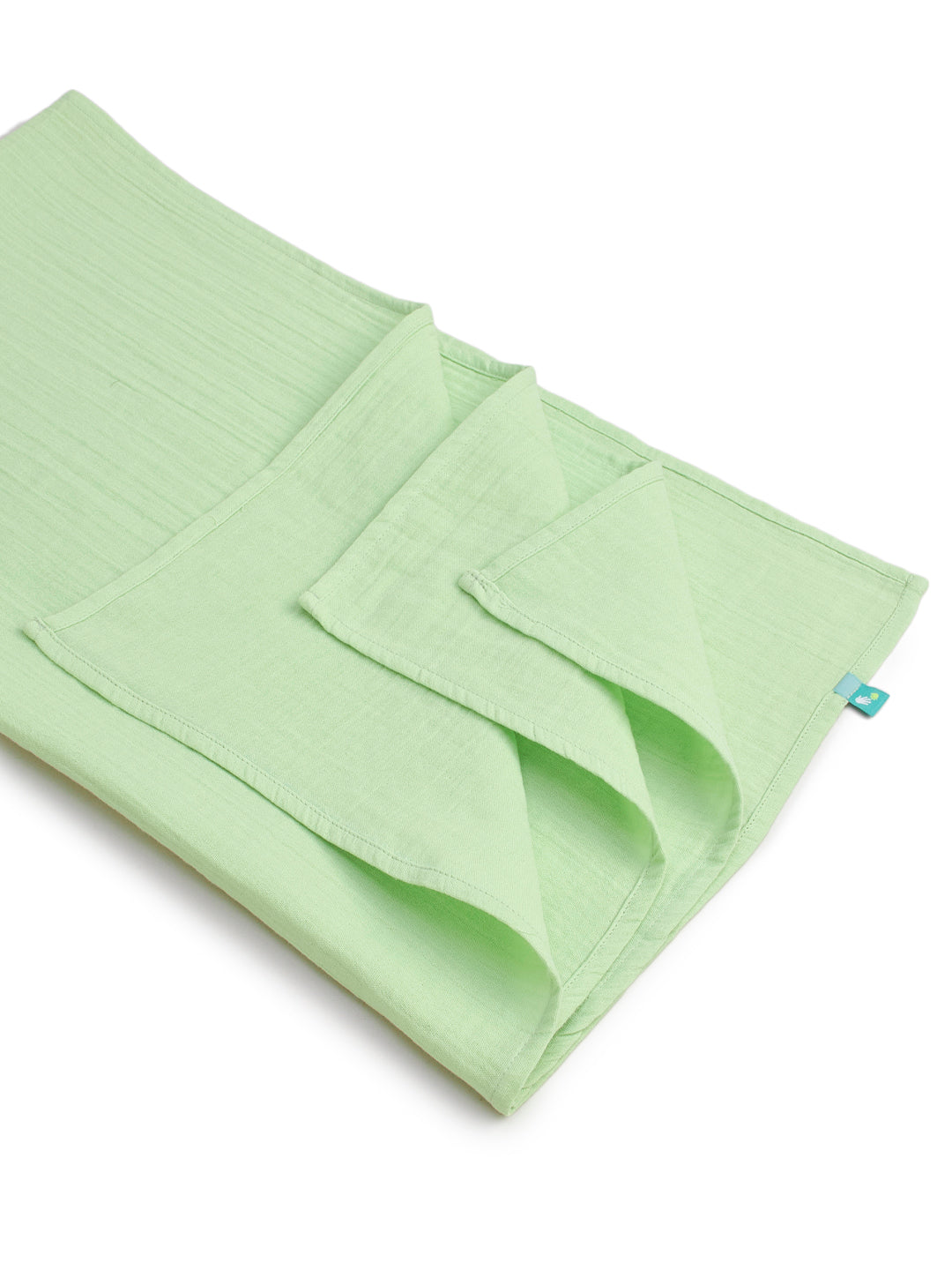 "Premium Cotton Muslin swaddle Towel – Soft Green, Lightweight & Breathable"