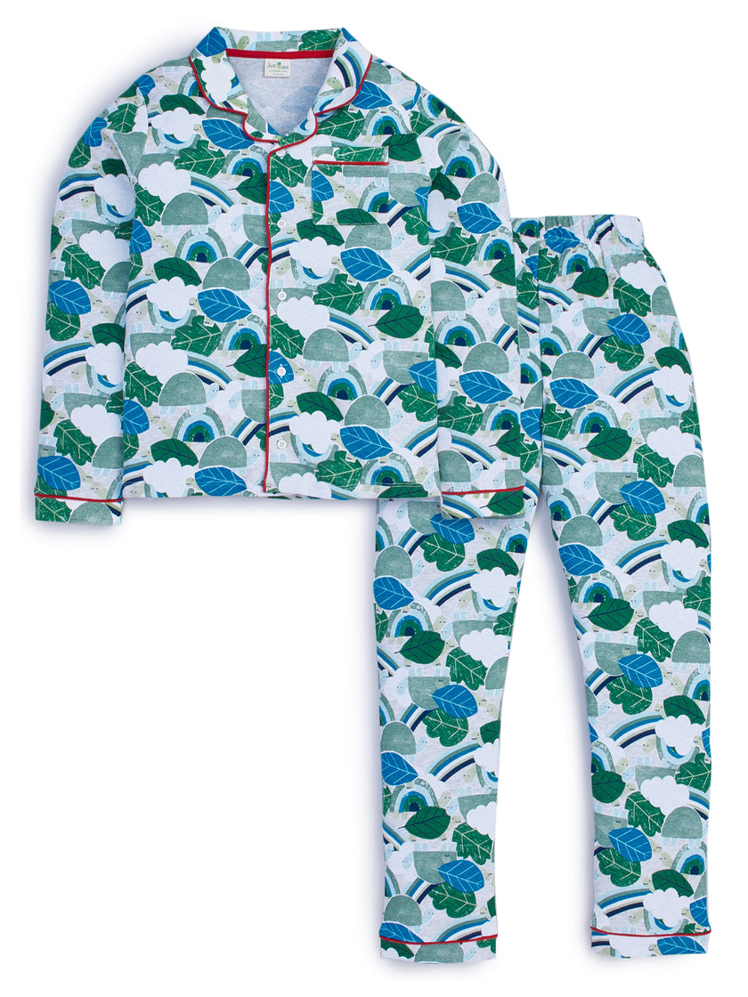 Boys Conversational Printed Pure Cotton Nightsuit Sets