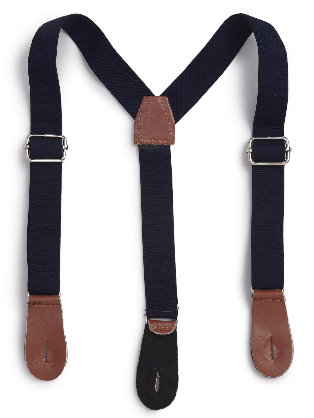 Baby Boys' Formal Outfit – Printed Shirt with Suspenders & Navy Pants
