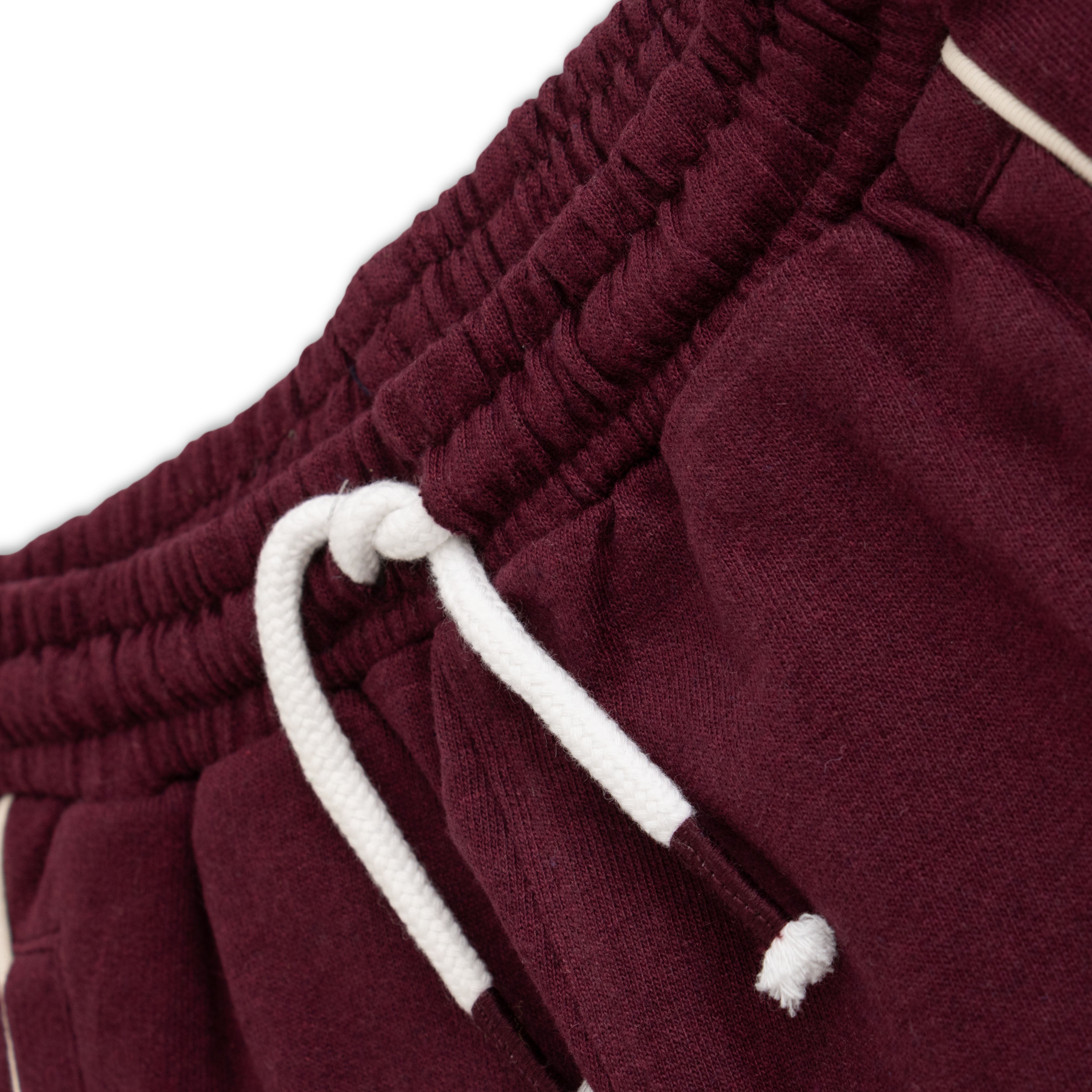"Boys' 2-Pack Track Pants with Contrast Piping – Blue & Maroon"