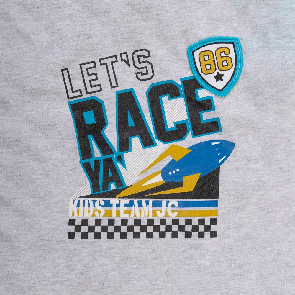 Boys Let’s Race Printed T-Shirt