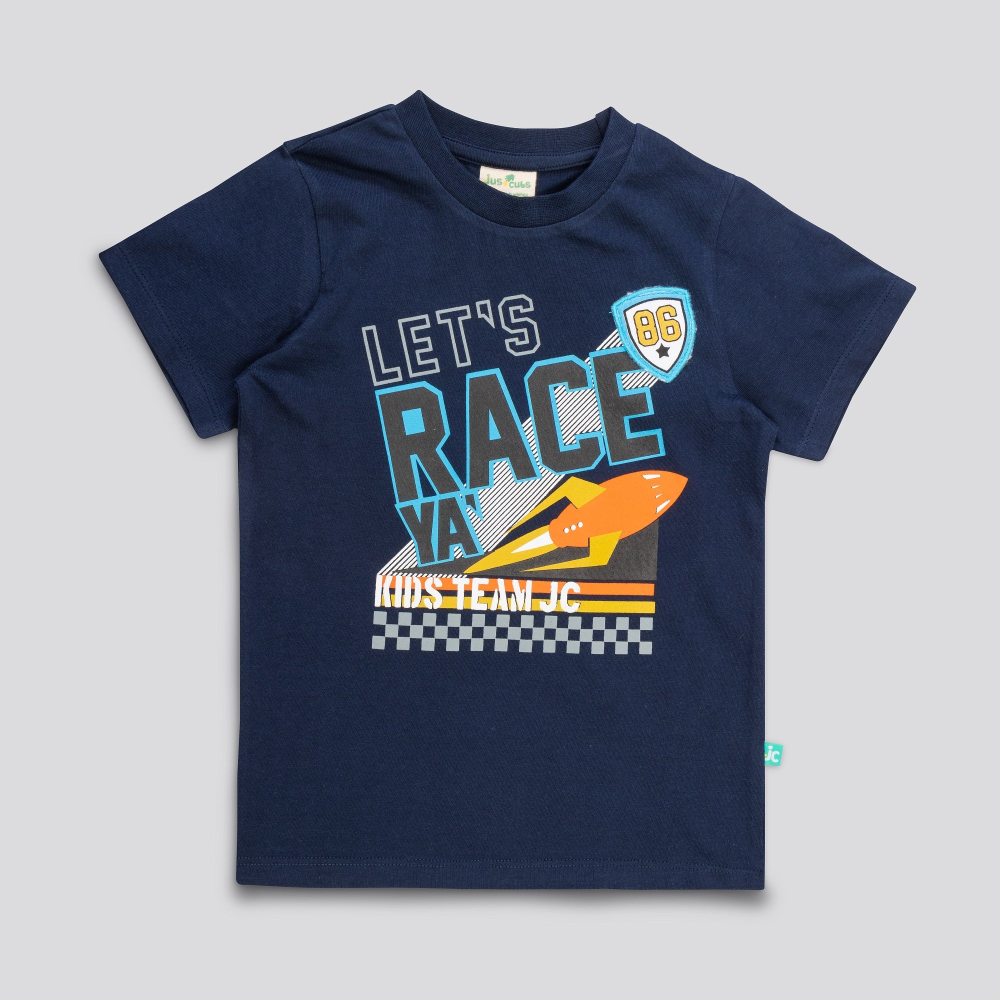 Boys Let’s Race Printed T-Shirt