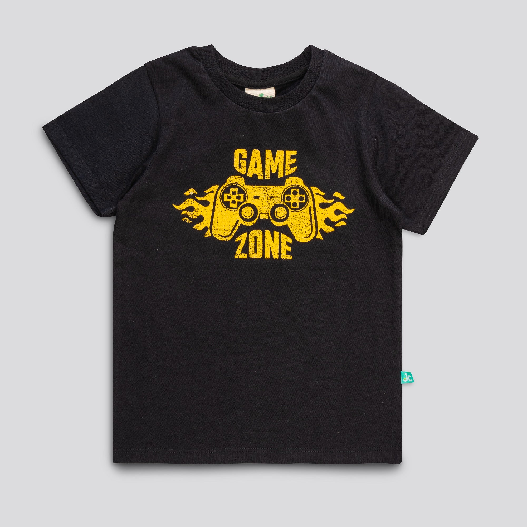 Boys Game Zone Printed T-Shirt - Black