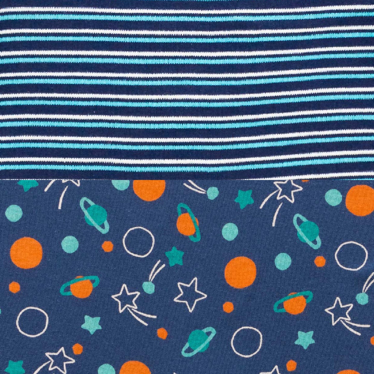 "Pack of 2 Baby Boys' Space-Themed Cotton Rompers – Long Sleeve Bodysuits"