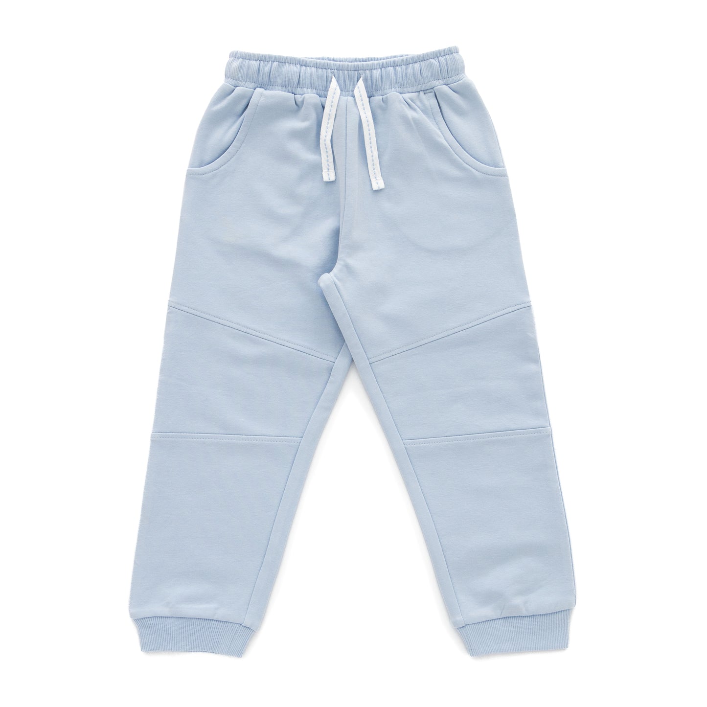 "Baby Boys Striped Animal Print T-Shirt with Blue Jogger Pants Set – 2 Piece Organic Cotton Outfit"
