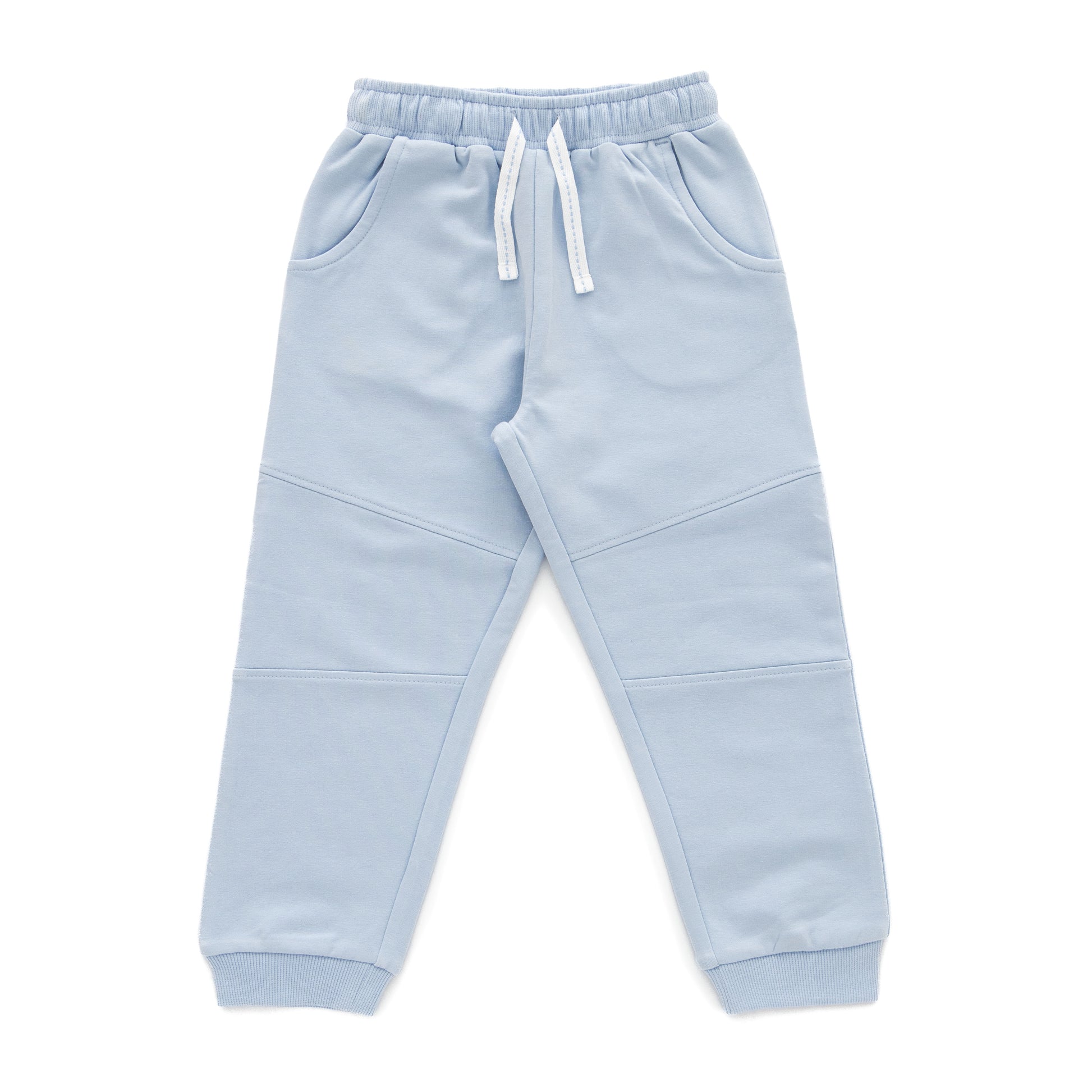 "Baby Boys Striped Animal Print T-Shirt with Blue Jogger Pants Set – 2 Piece Organic Cotton Outfit"