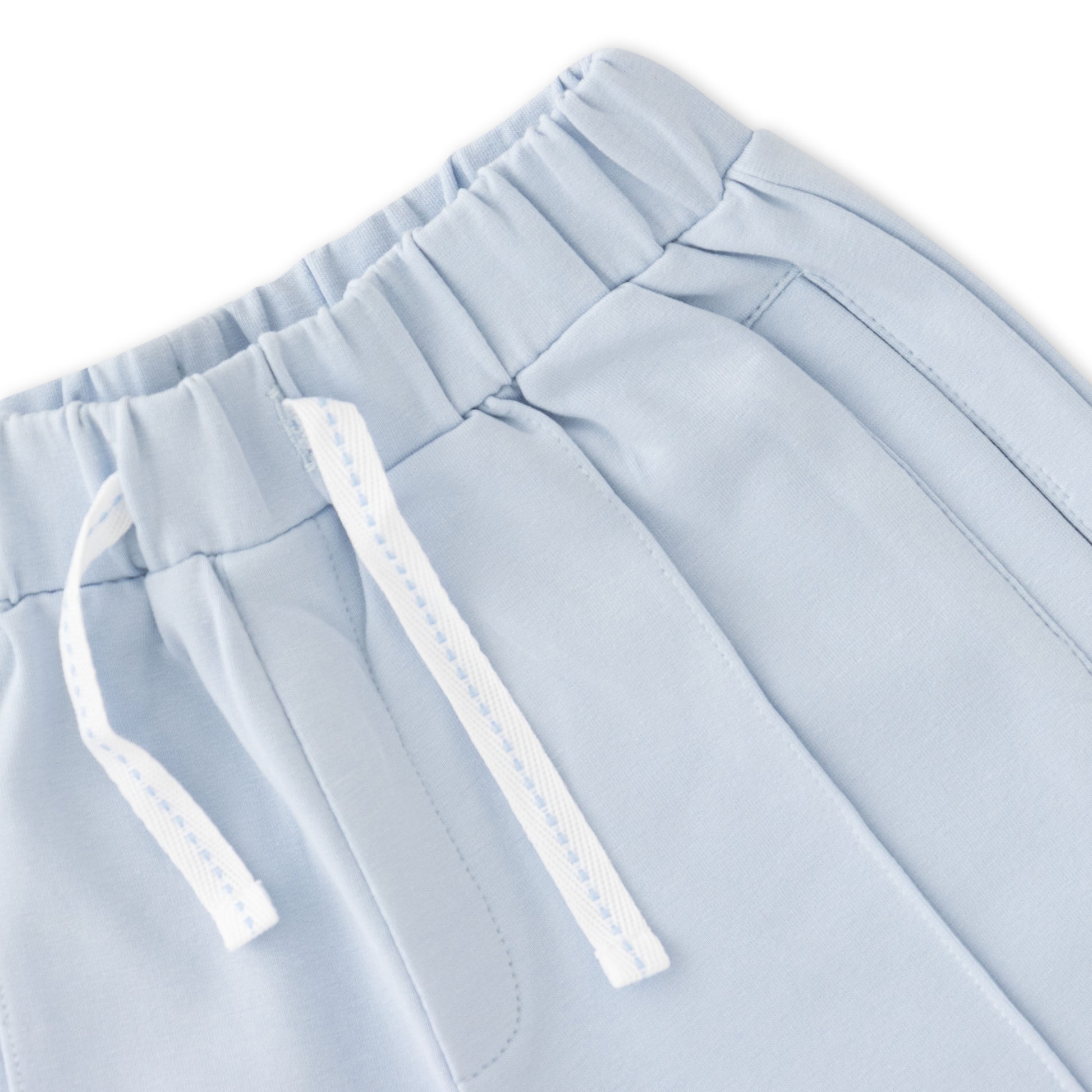 "Baby Boys Organic Cotton Sky Blue Polo T-Shirt & Shorts Set – Casual Summer Outfit"