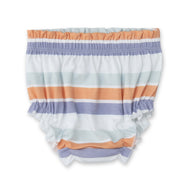 "Baby Girls Organic Cotton Bloomer Shorts - Multicolor Striped Print"