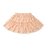 "Baby Girls Organic Cotton Pink Skirt with Seashell & Starfish Print"