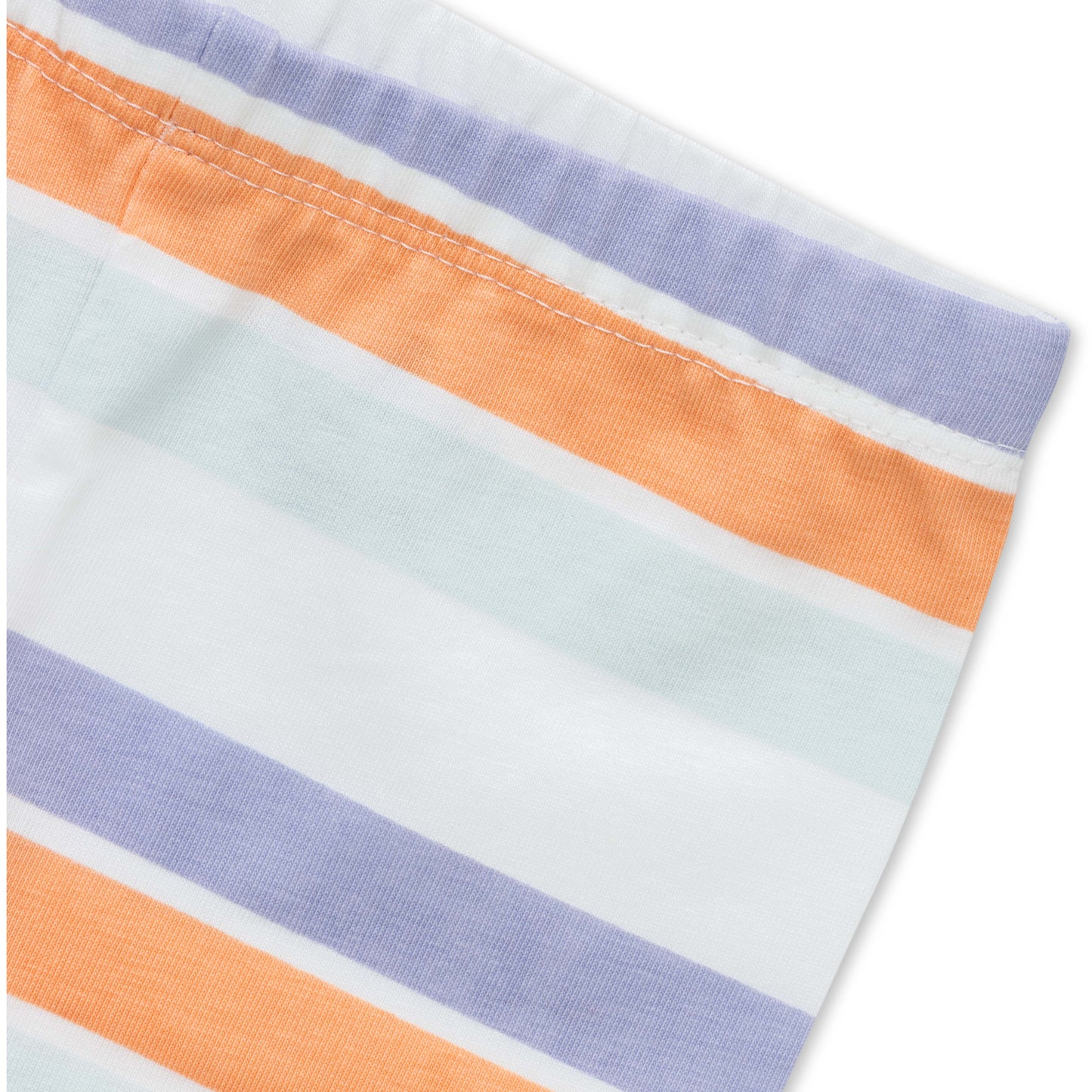 "Baby Girls Multicolor Striped Cotton Leggings with Elastic Waistband"