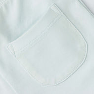 "Baby Girls Organic Cotton Light Blue Leggings with Front Pocket"