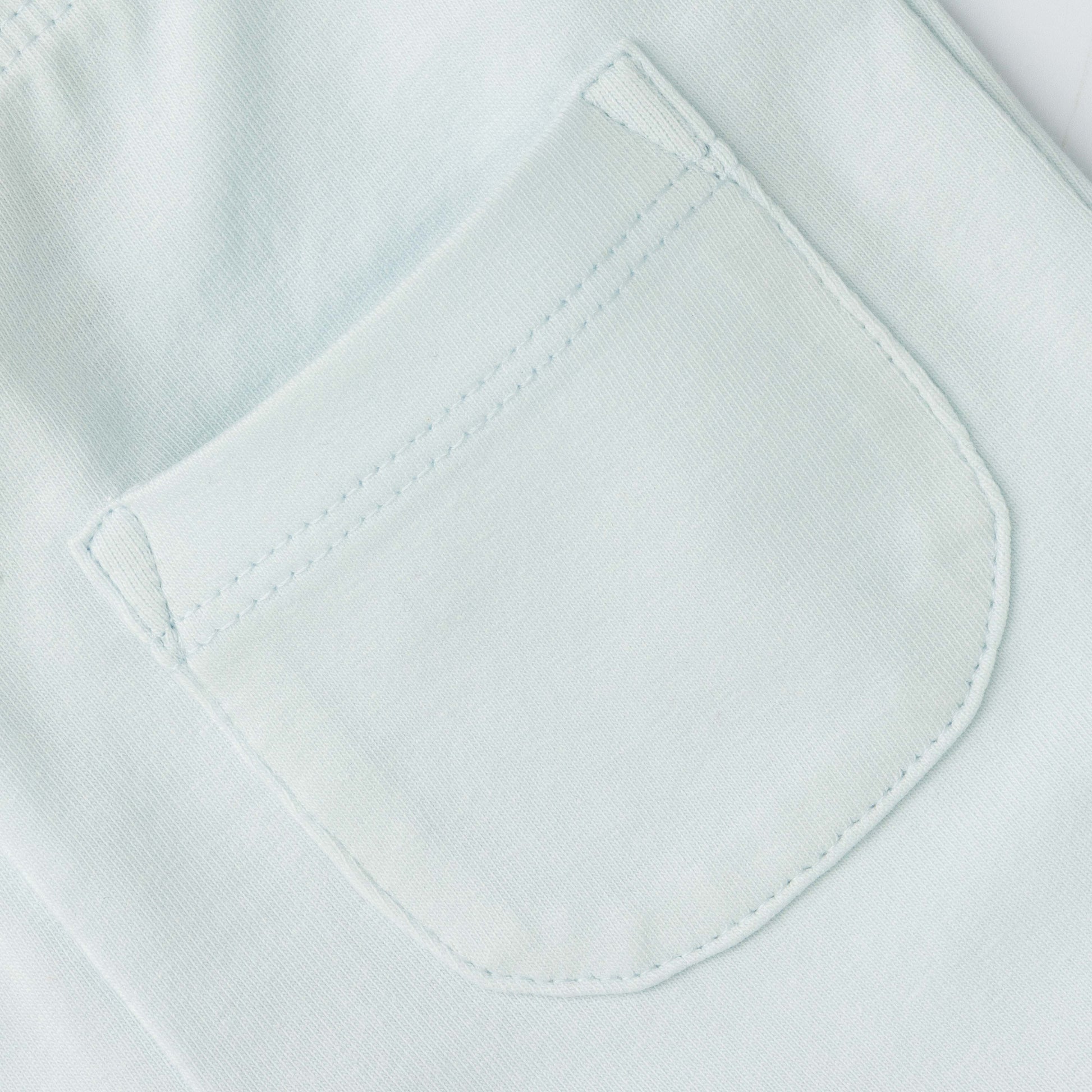 "Baby Girls Organic Cotton Light Blue Leggings with Front Pocket"