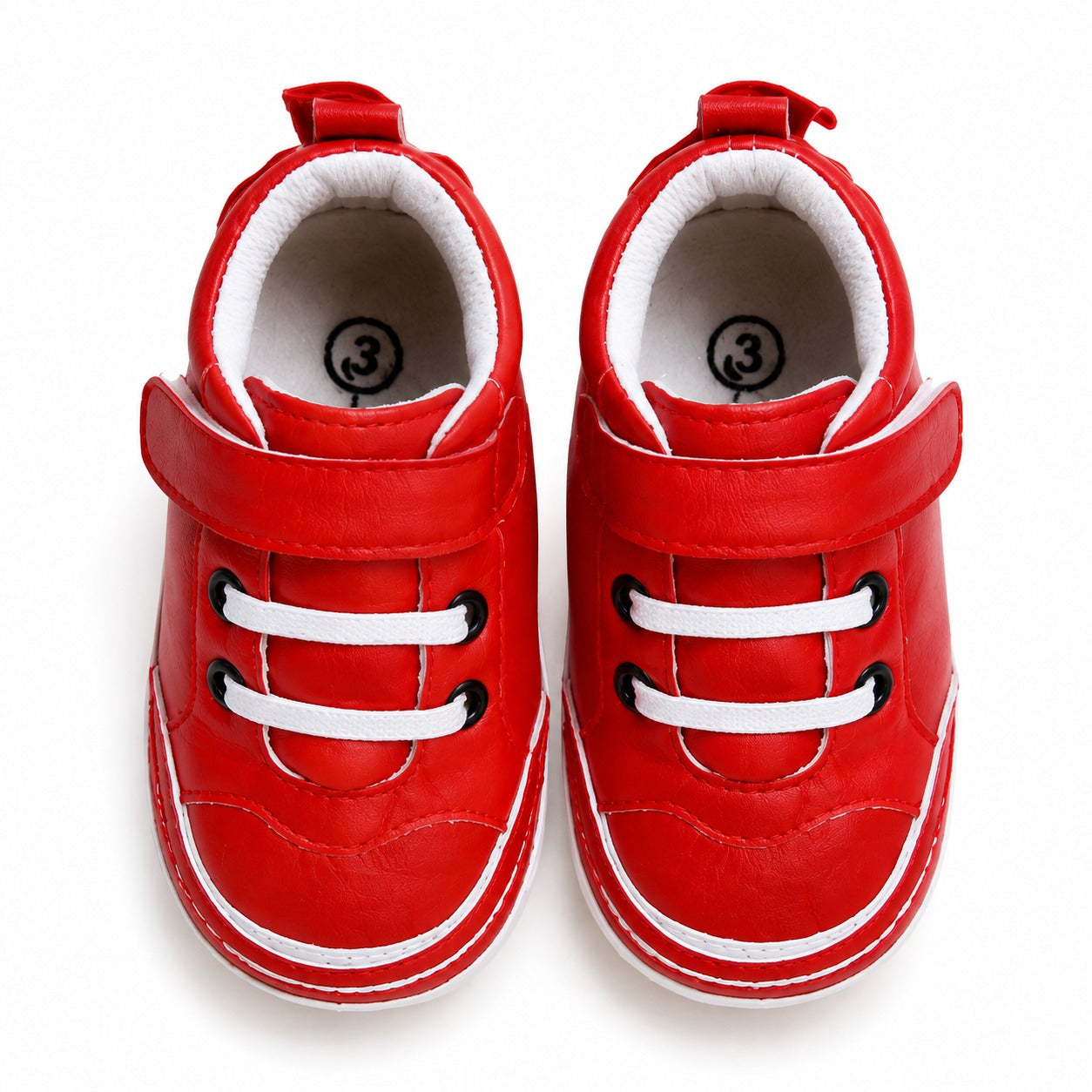JusCubs Baby Boys & Girls Red High-Top First Walker Shoes