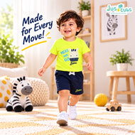 JusCubs Baby Boys Print T-Shirt & Shorts Co-Ord Set