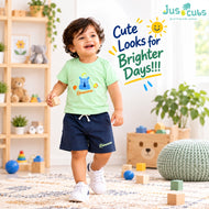 JusCubs Baby Boys Print T-Shirt & Shorts Co-Ord Set