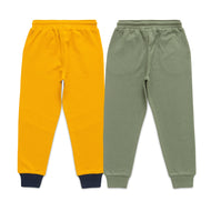 "Baby Boys' Jogger Pants – Pack of 2, Sporty 'Next Generation' & 'Athletic Division' Prints, Cotton Blend"