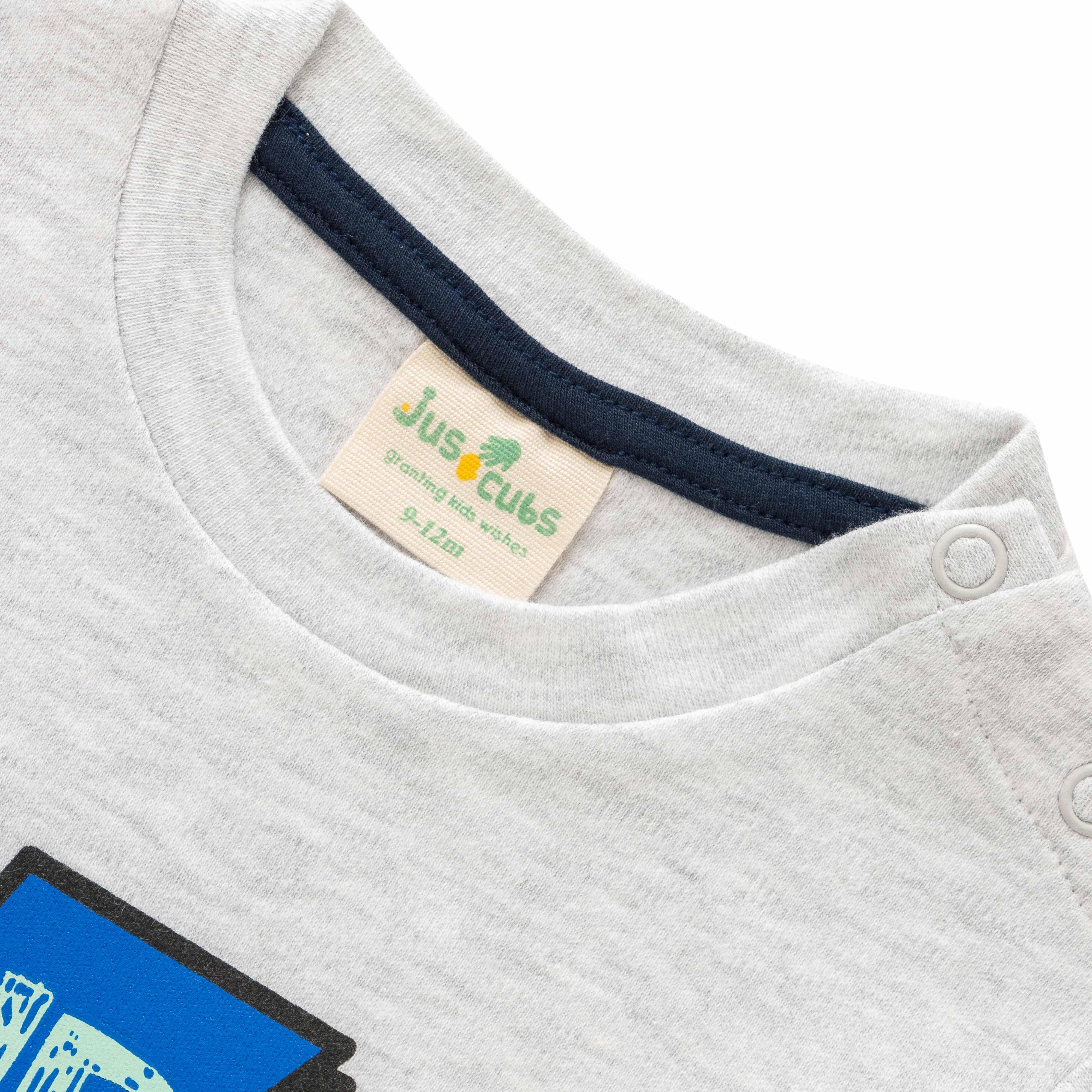 Baby Boys Full Sleeve Graphic Printed T Shirt - Juscubs