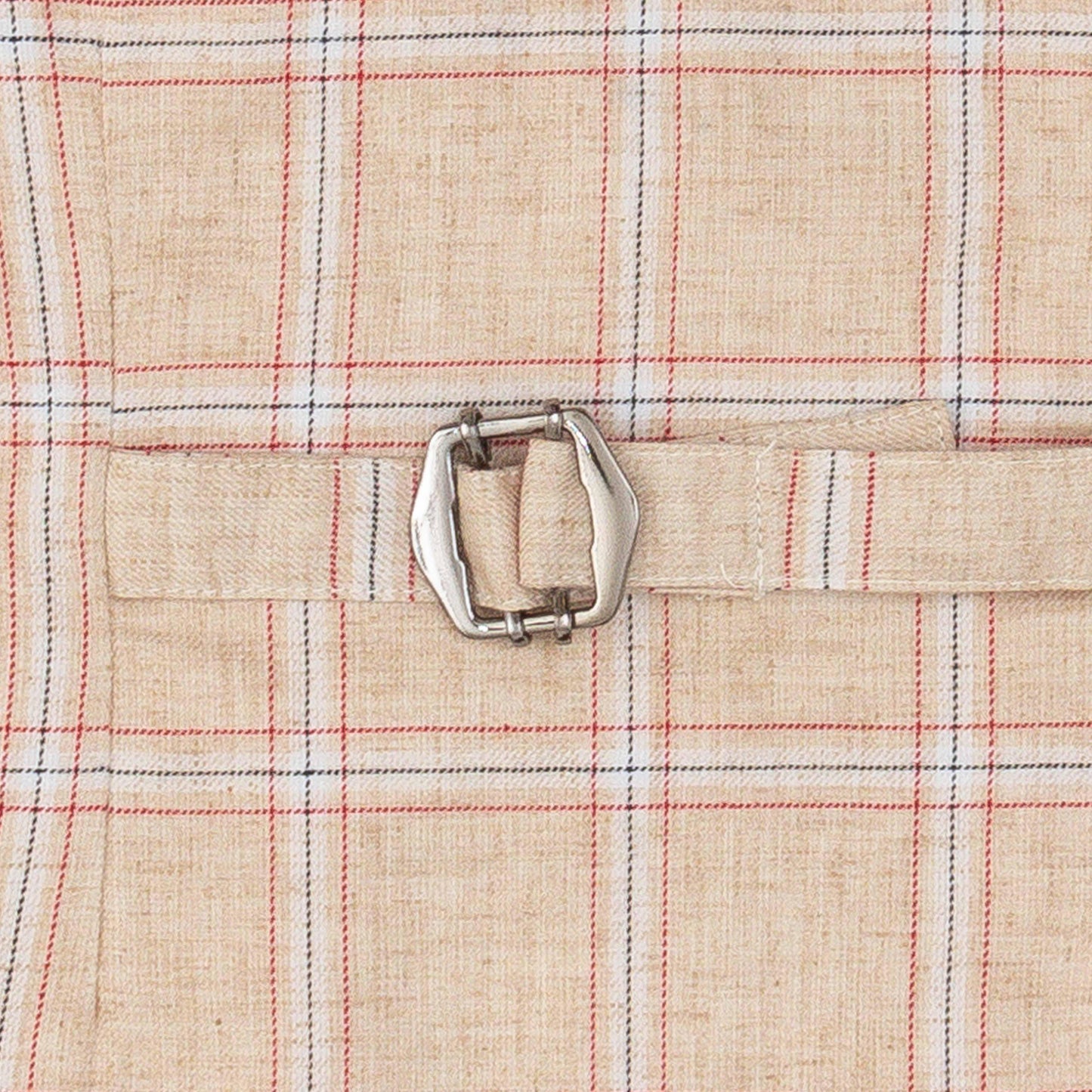 Baby Boys Full Sleeves Checked Coat Suit Set - Beige - Juscubs