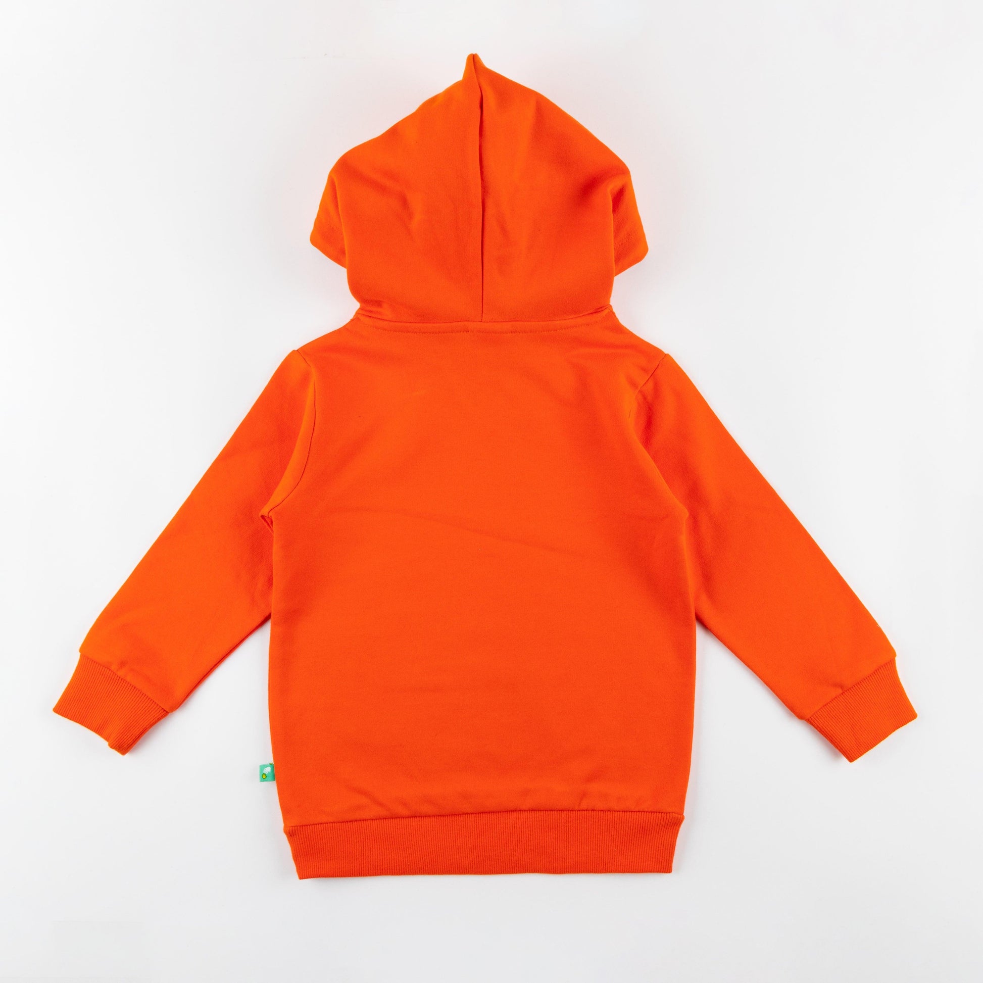 "Baby Boys' Orange Hooded Sweatshirt – Super Little Adventurers Car Print"