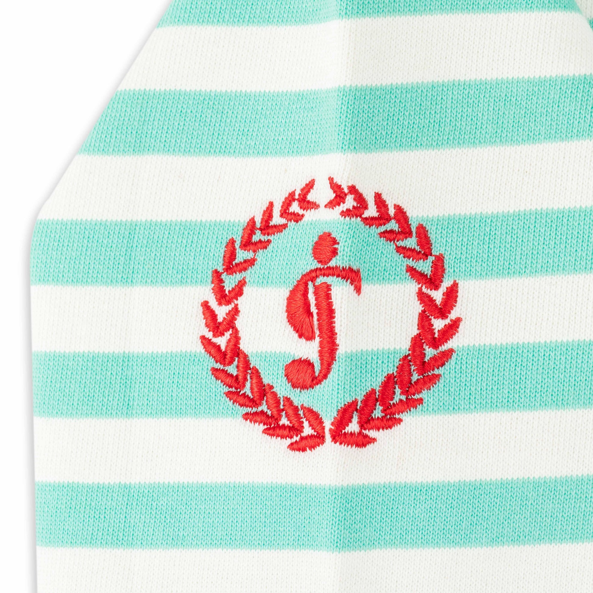 Boys' Striped Hooded Sweatshirt – "Wild Trail Lodge" Graphic Print, Mint Green & White