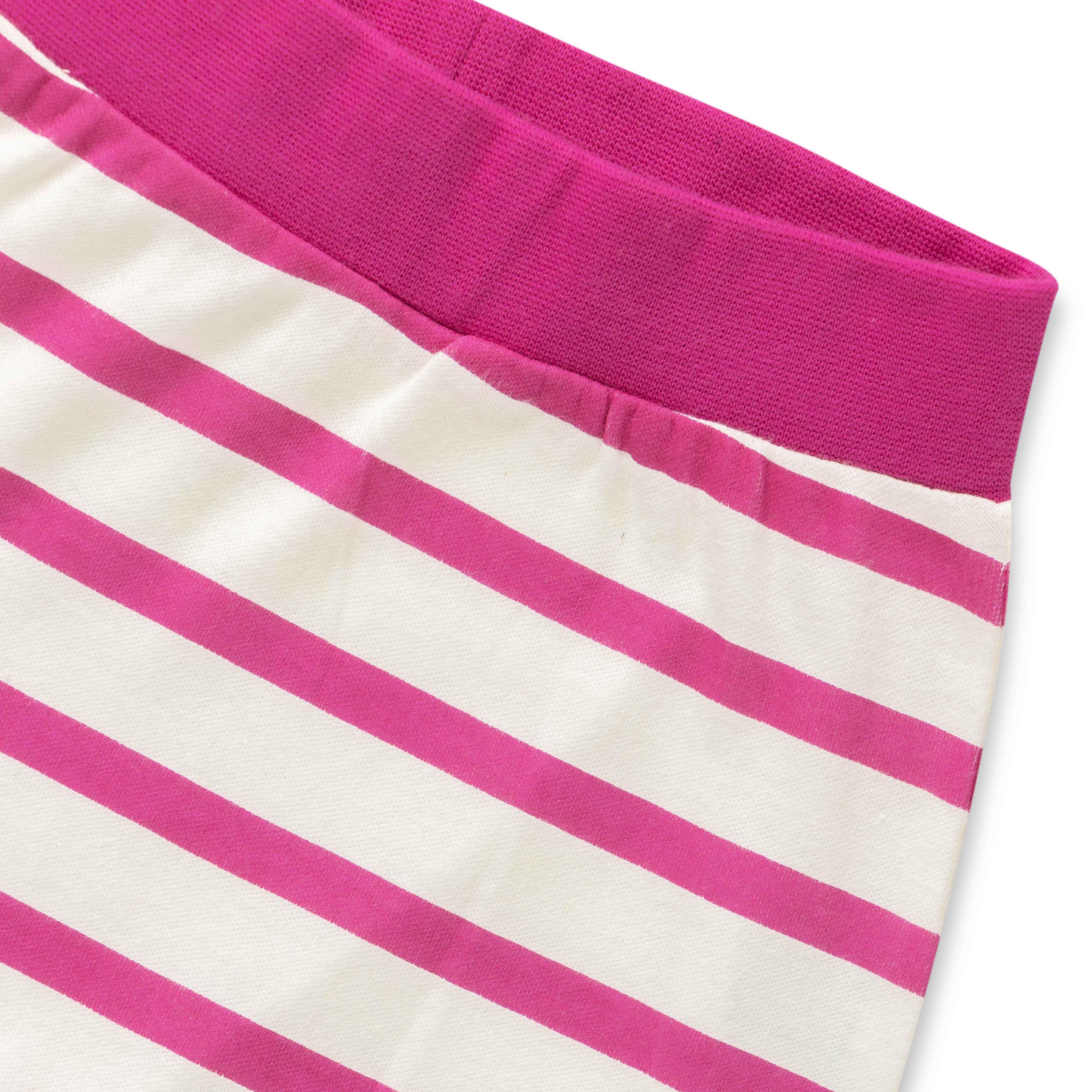 Baby Girls All Over Printed & Striped Combo Pants - Juscubs