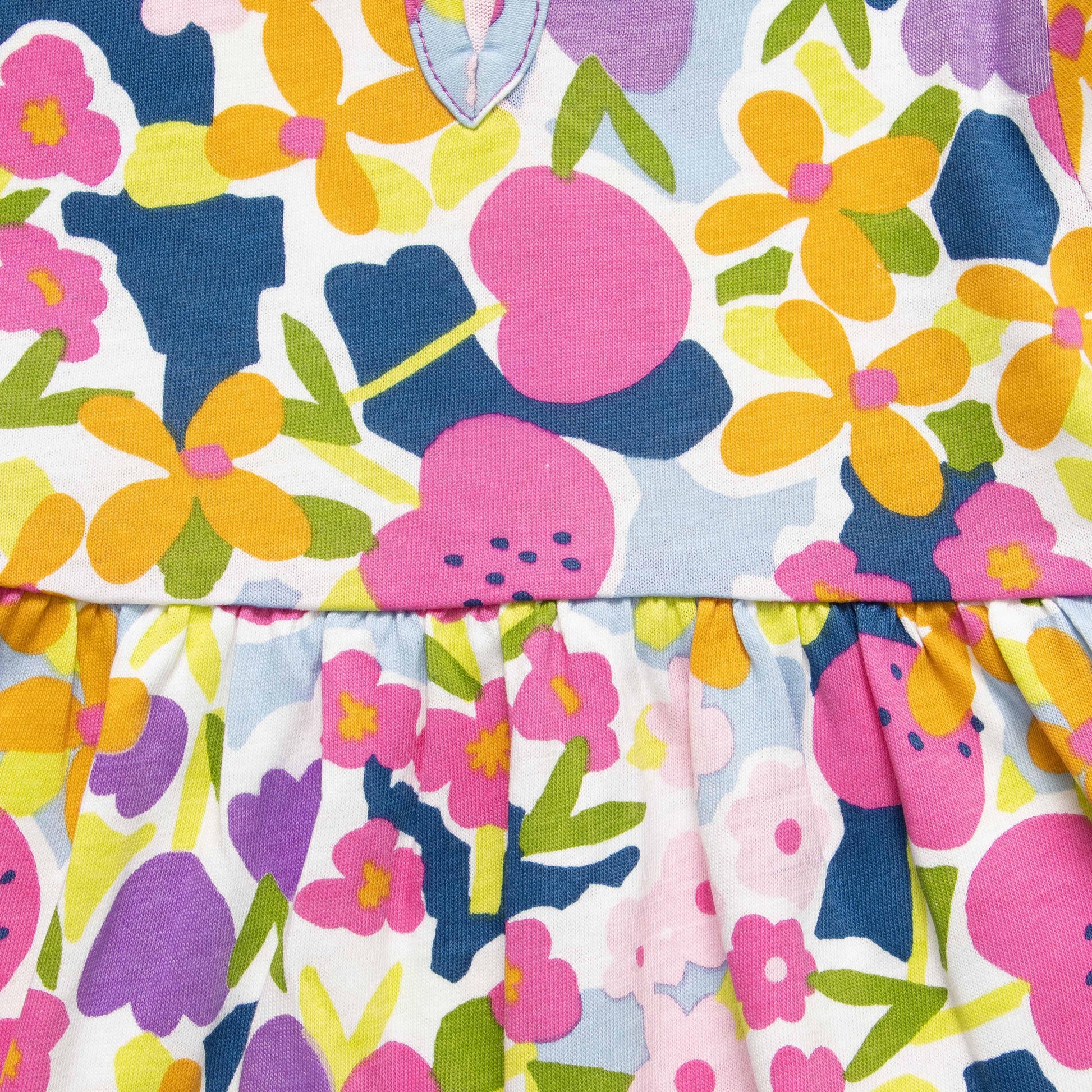 Baby Girls' Floral Print Long Sleeve Dress – Colorful Cotton Casual Wear