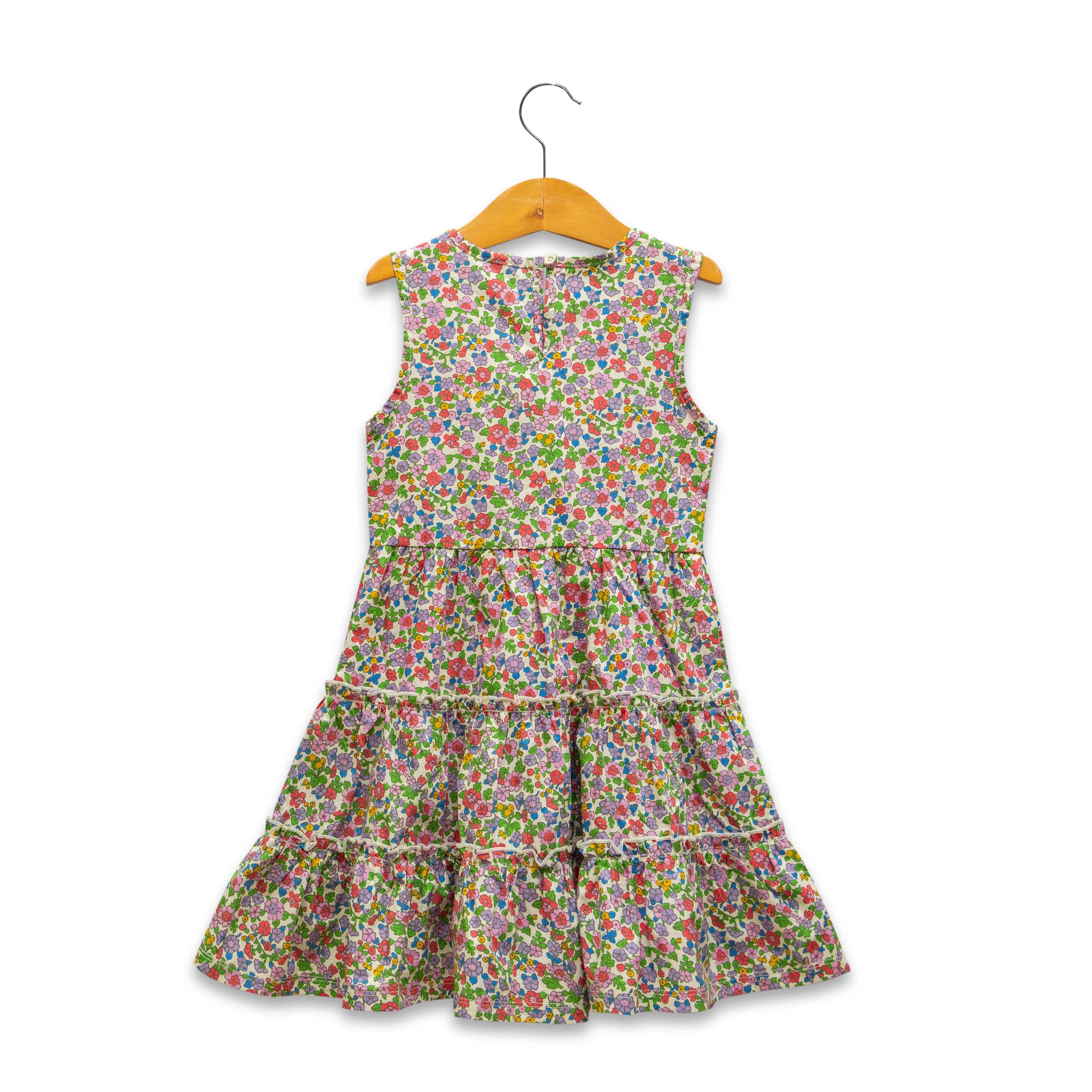 Baby Girls All Over Printed Dress & Shrug Set - Juscubs