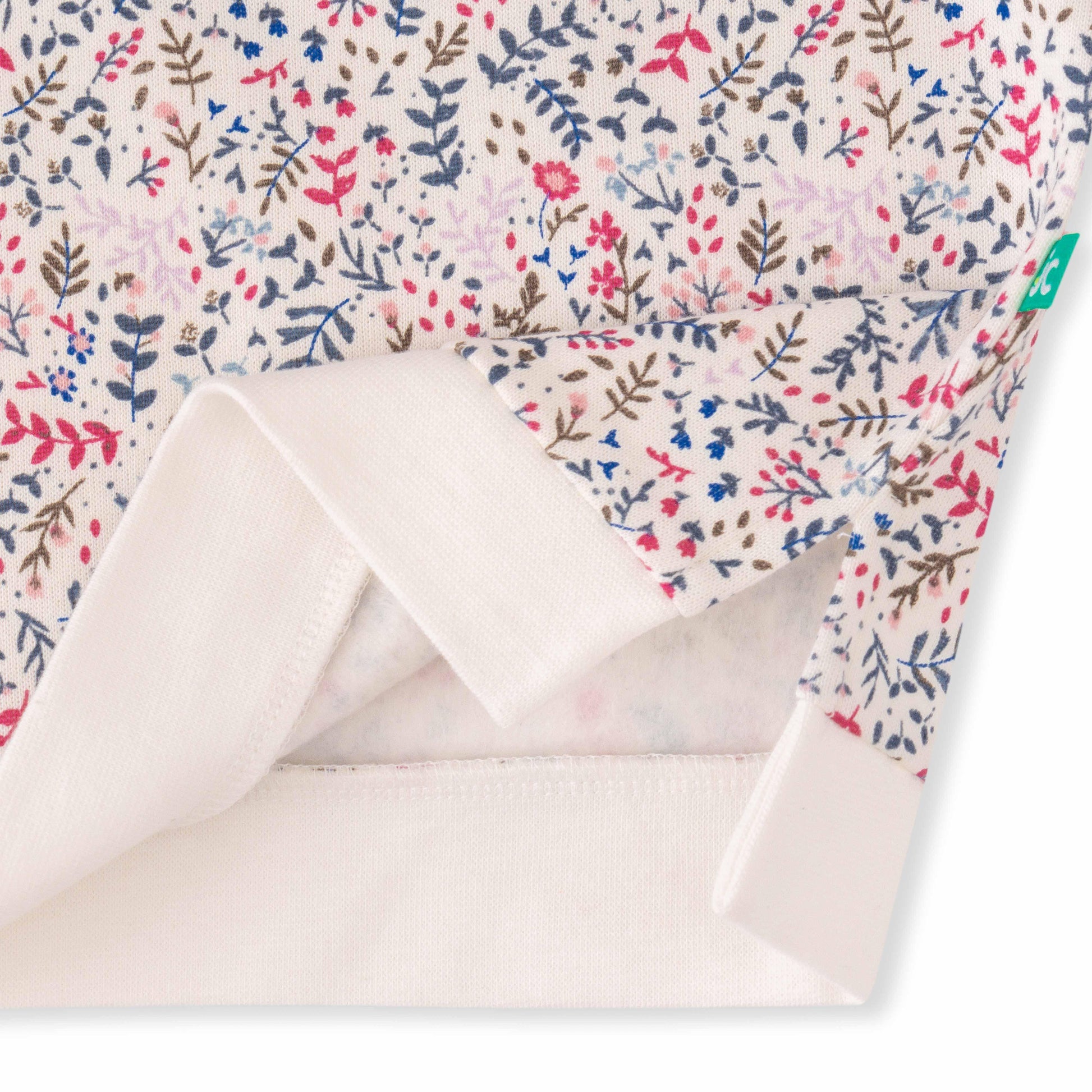 "Girls' Floral Print Ruffle Shoulder Sweatshirt – Long Sleeve Cotton Pullover"