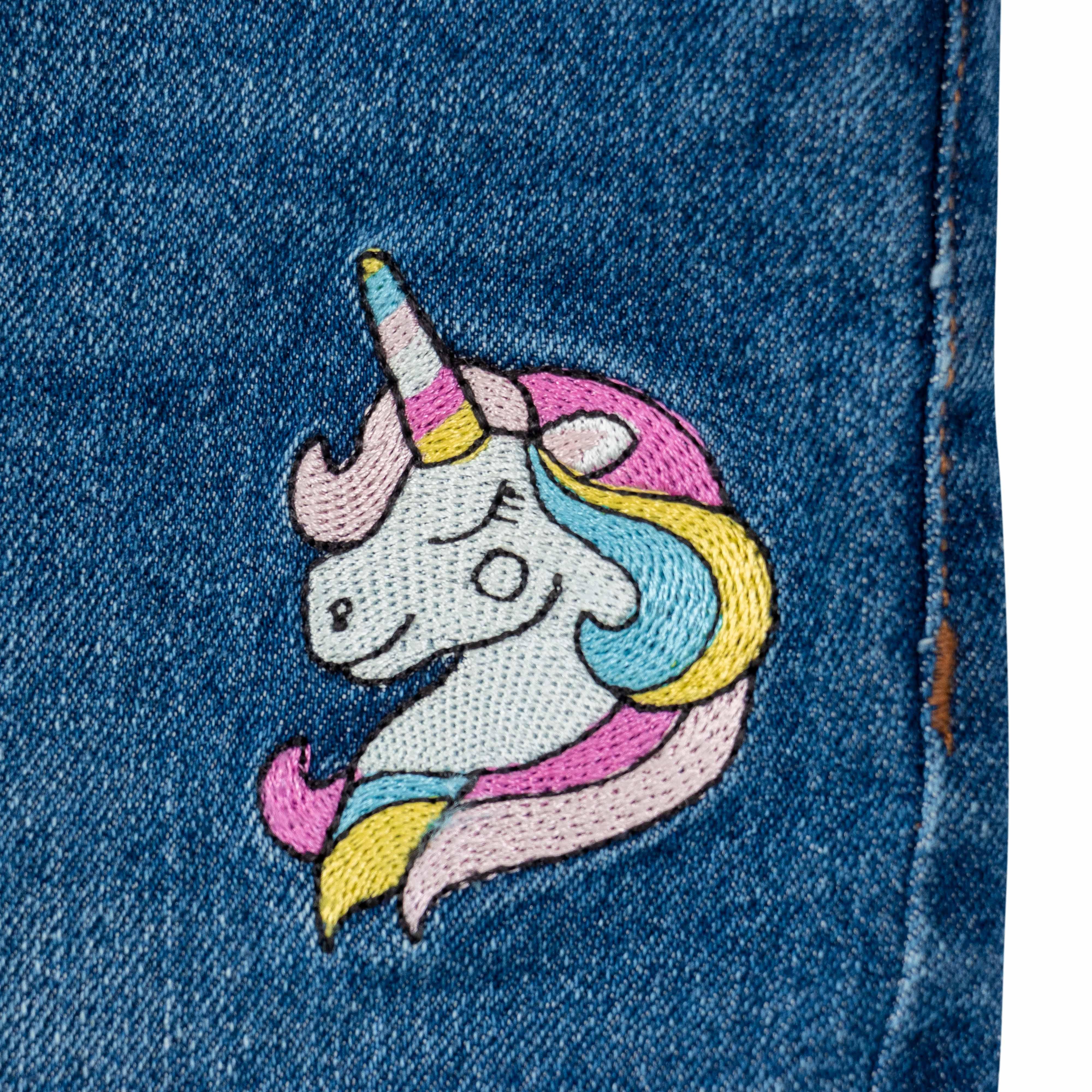 Baby Girls Animal Embroidery 3/4th Jeans - Juscubs