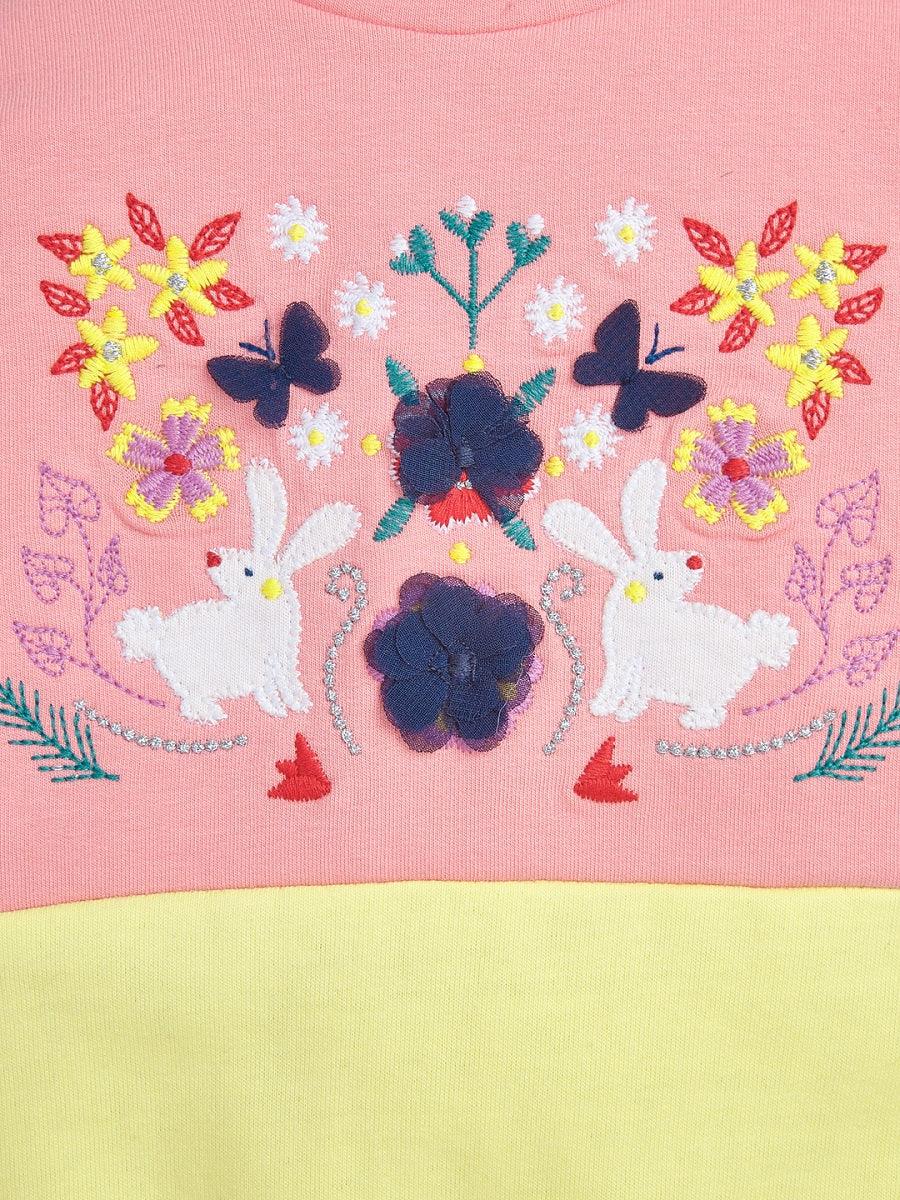 Baby Girls Embroidery Full Sleeve Sweatshirt - Juscubs