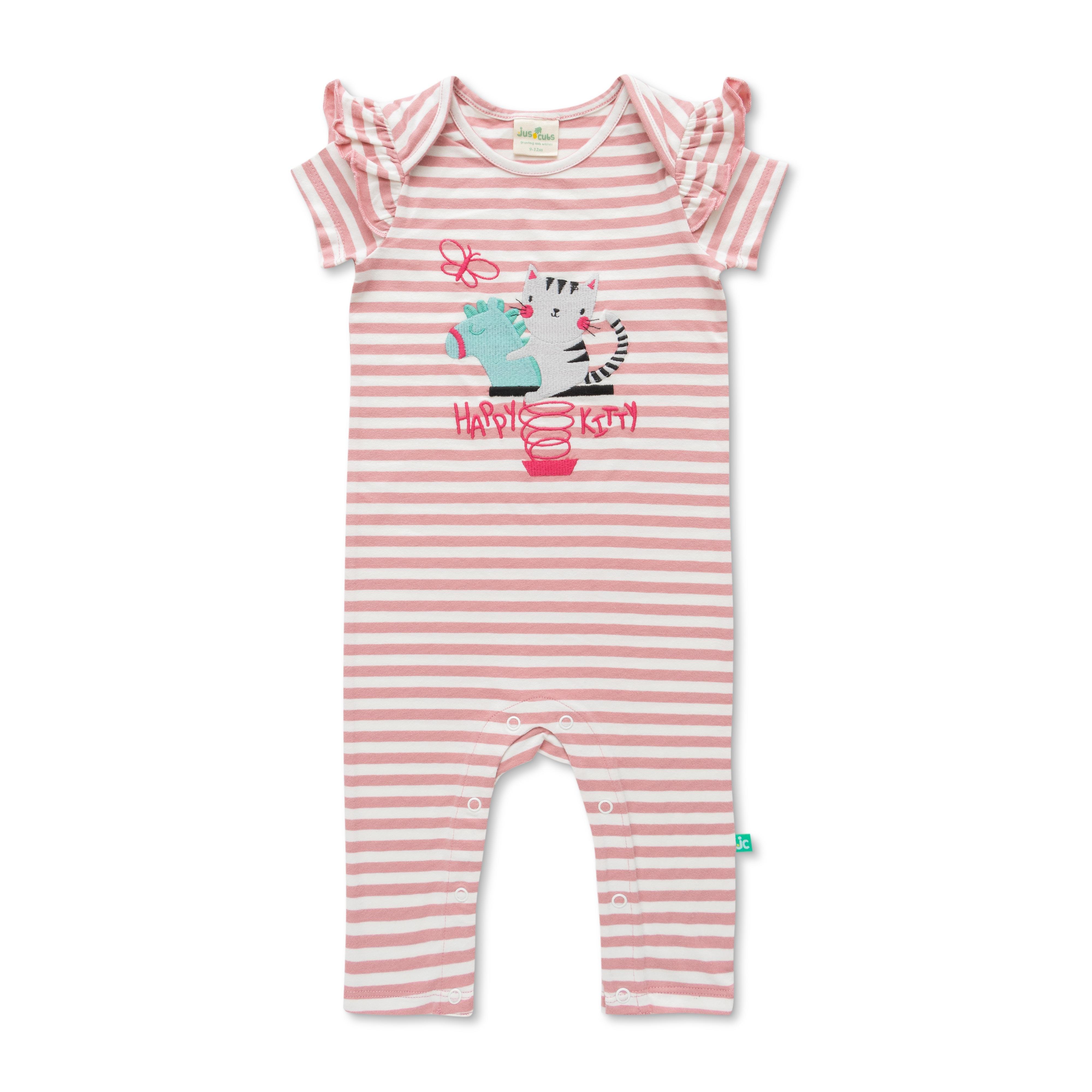 Baby Girls Graphic Printed Combo Pack Romper - Juscubs