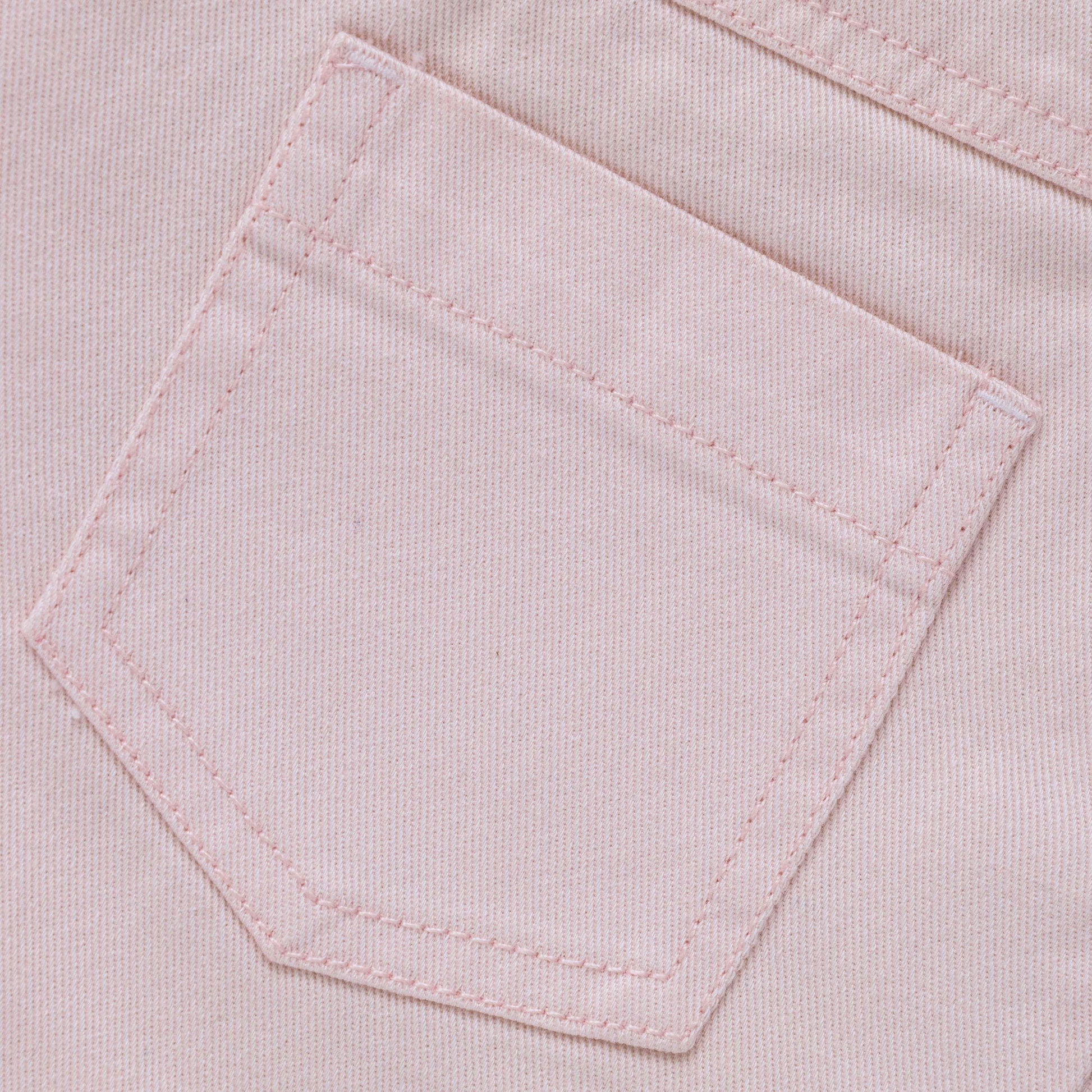 Girls' Light Pink Cotton Twill Shorts with Button Closure