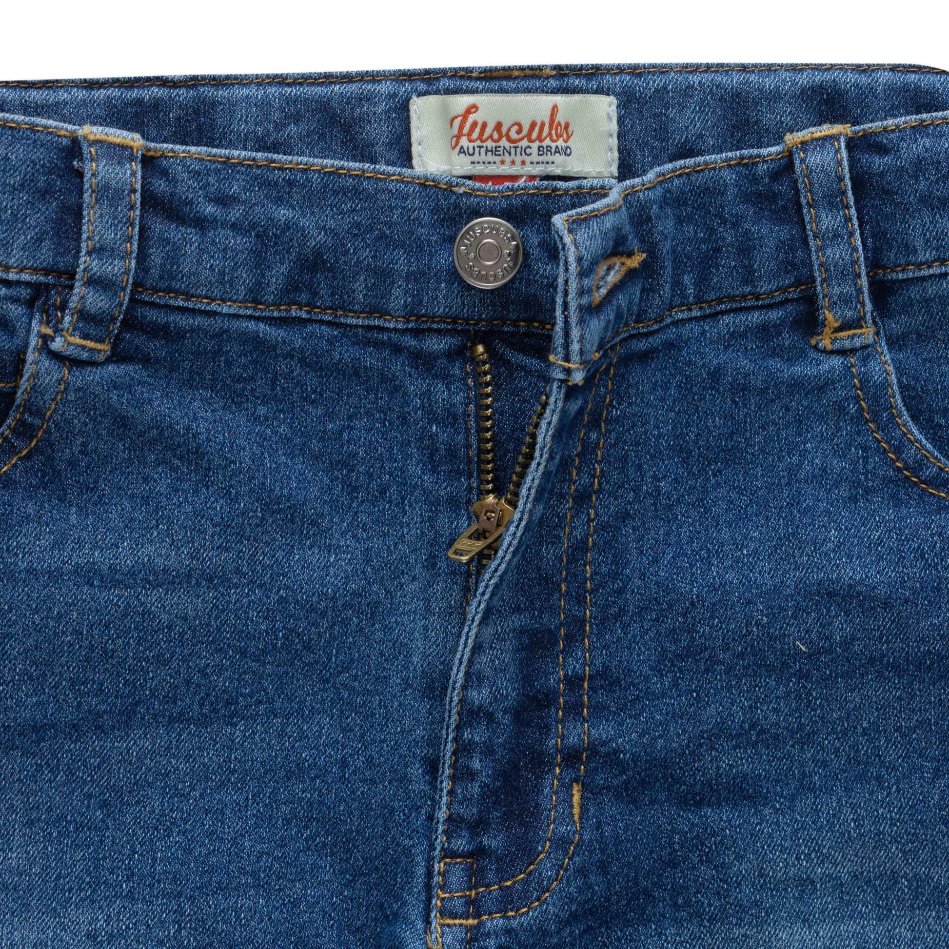 "Girls' Blue Denim Shorts with Frayed Hem – Casual Summer Wear"