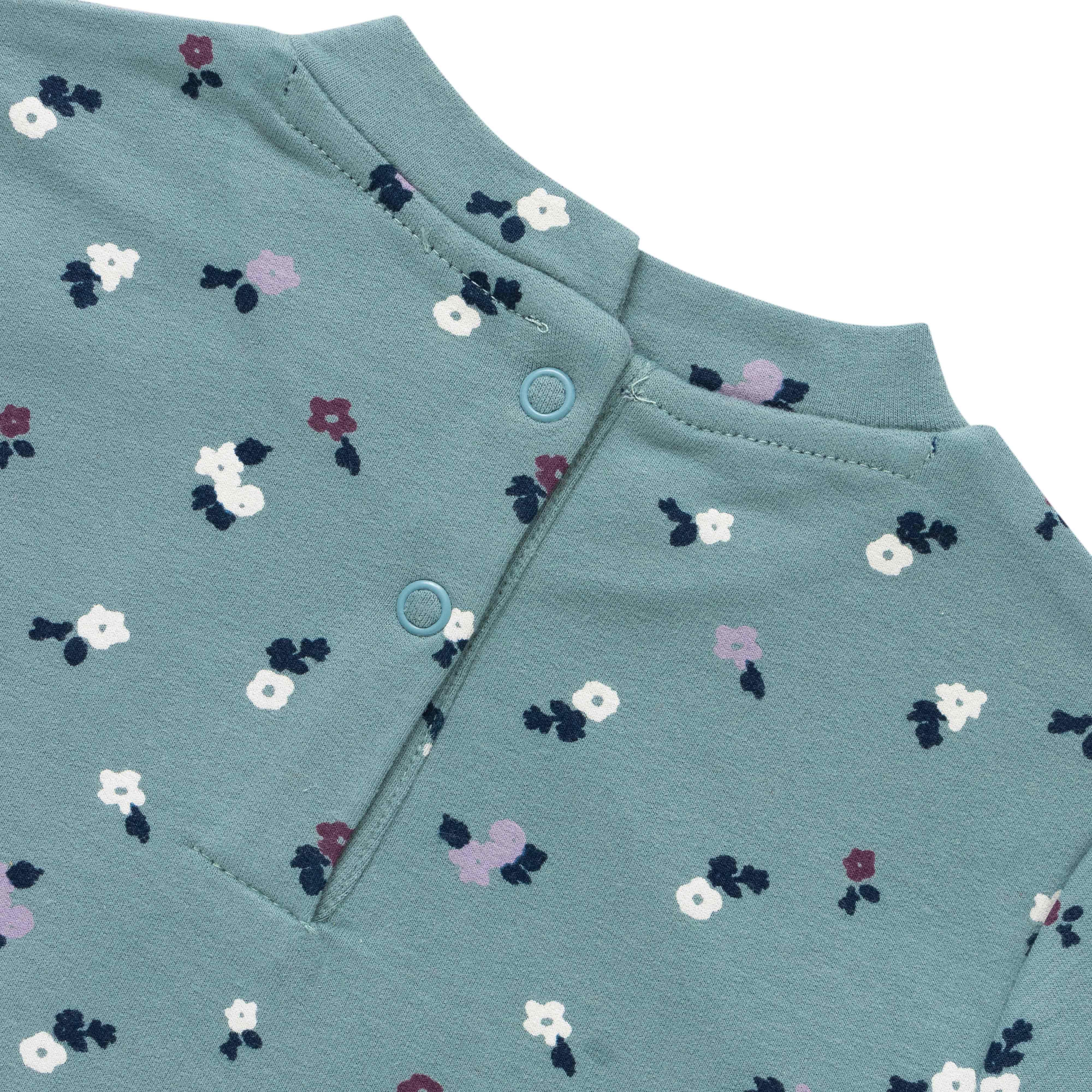 Girls Floral Printed Round Neck Long Sleeve Pure Cotton Clothing Set - Juscubs