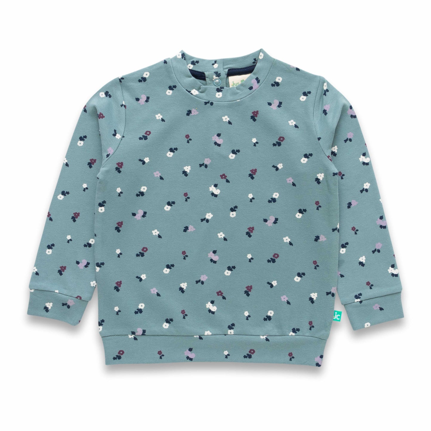 Girls Floral Printed Round Neck Long Sleeve Pure Cotton Clothing Set - Juscubs