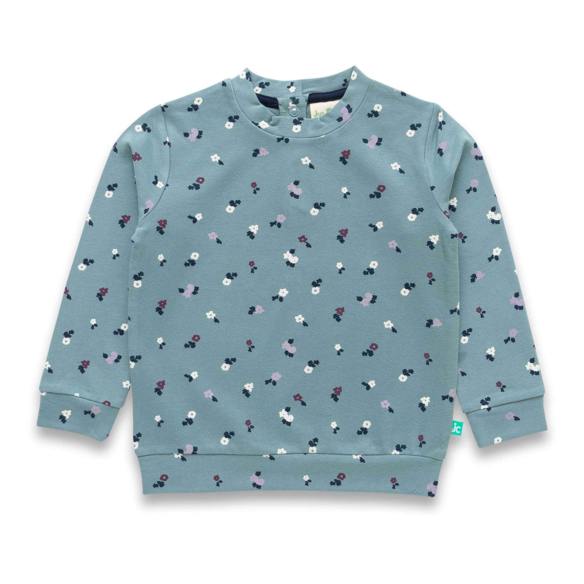 Girls Floral Printed Round Neck Long Sleeve Pure Cotton Clothing Set